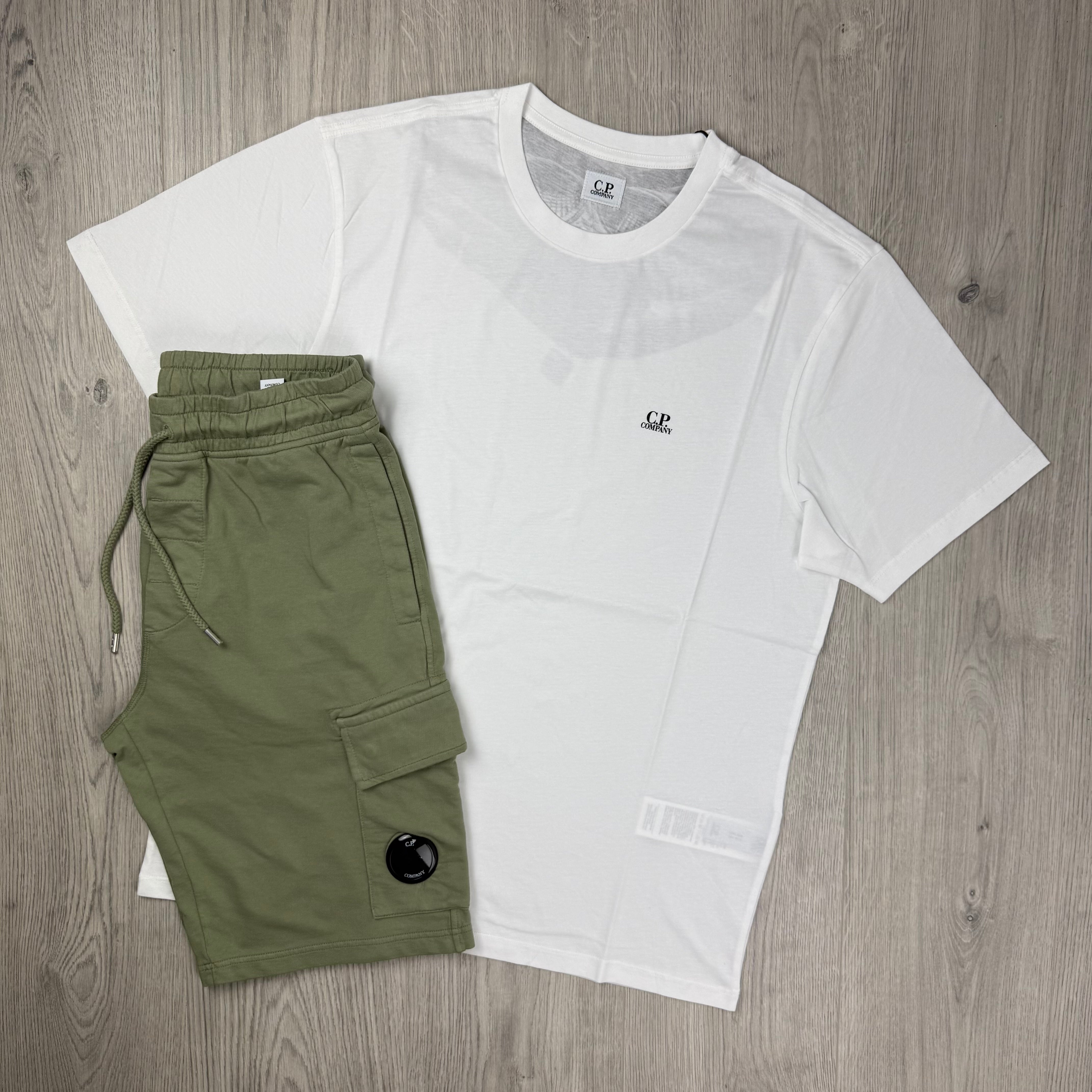 CP Company Set - White/Moss Gray