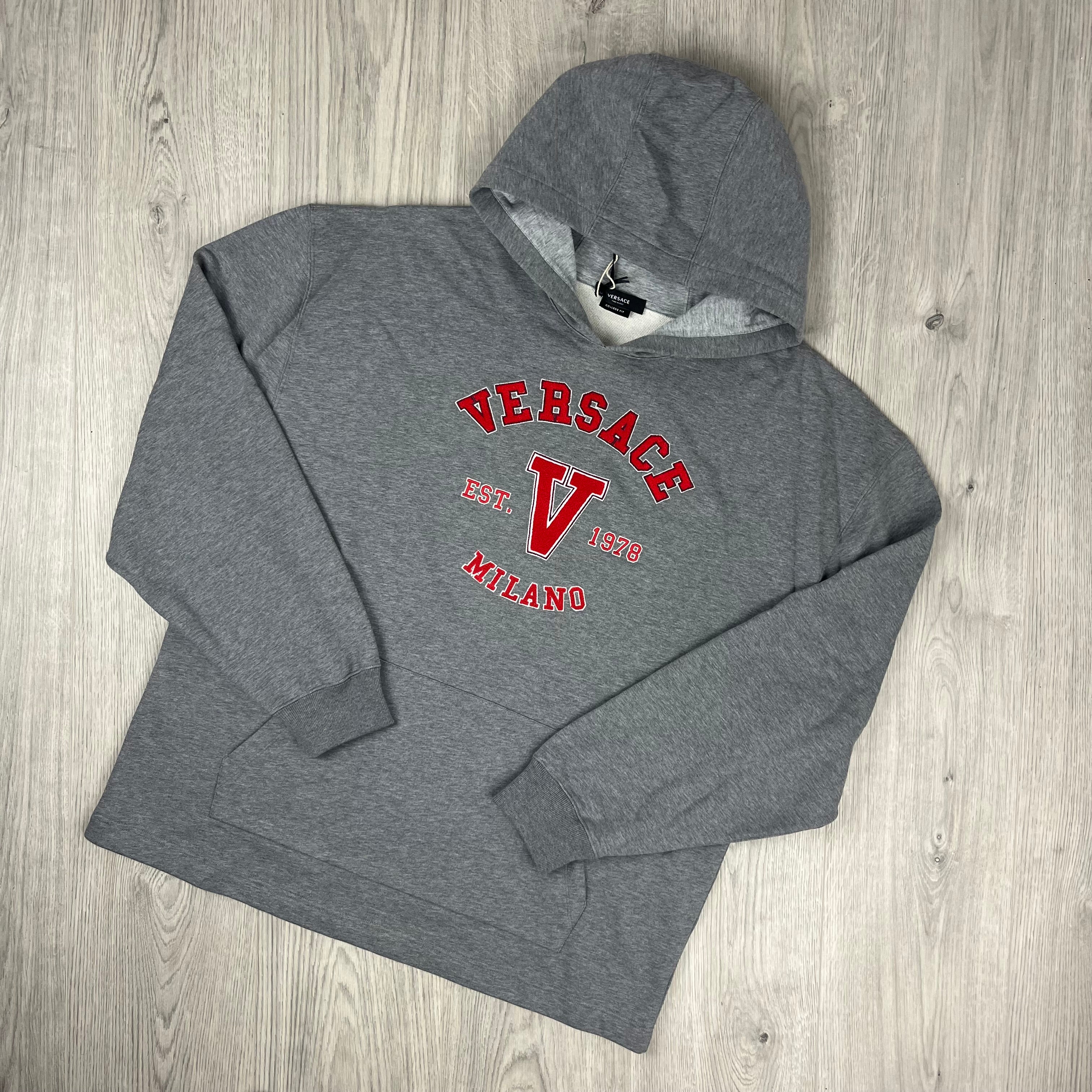 Valentino Oversized College Hoodie - Grey
