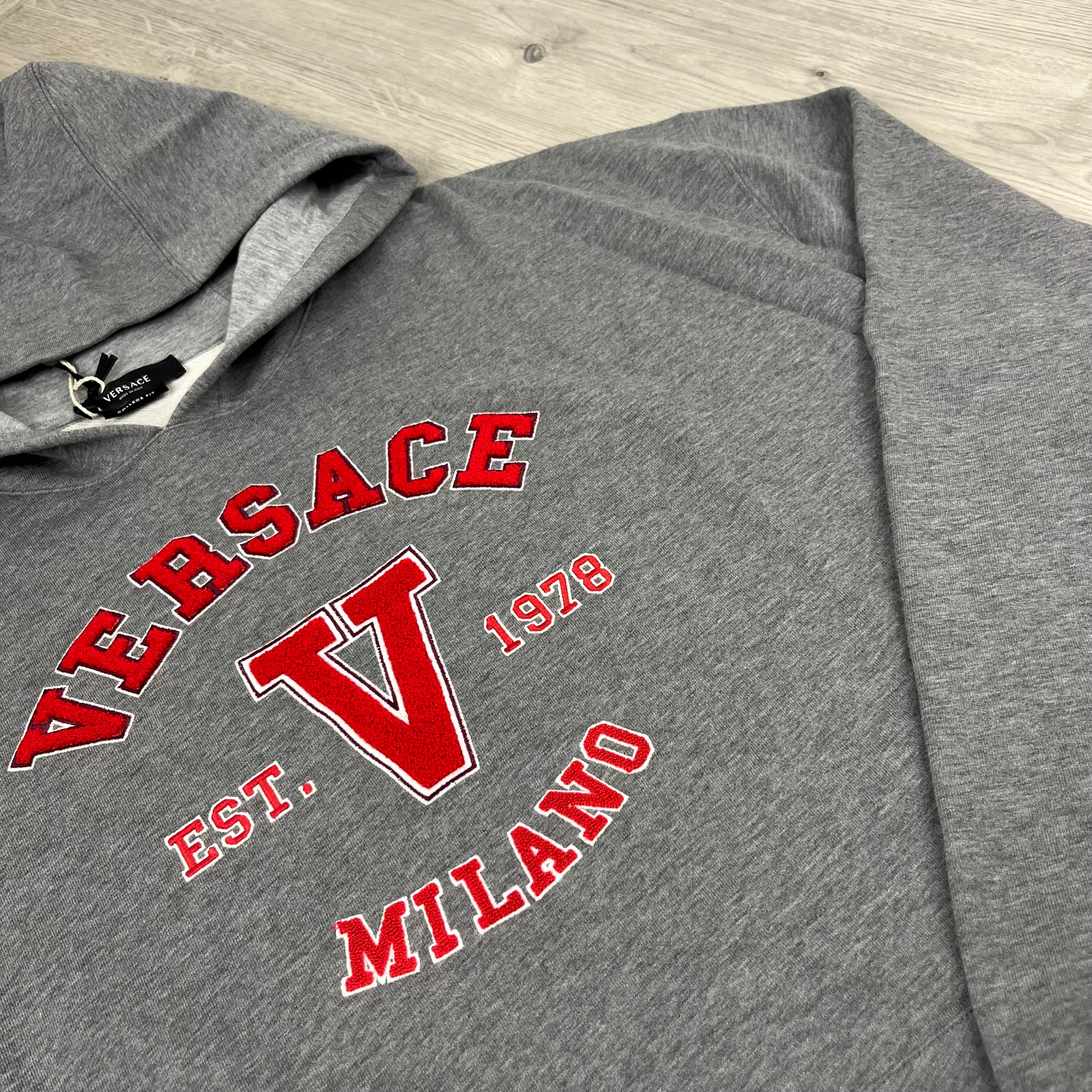 Valentino Oversized College Hoodie - Grey