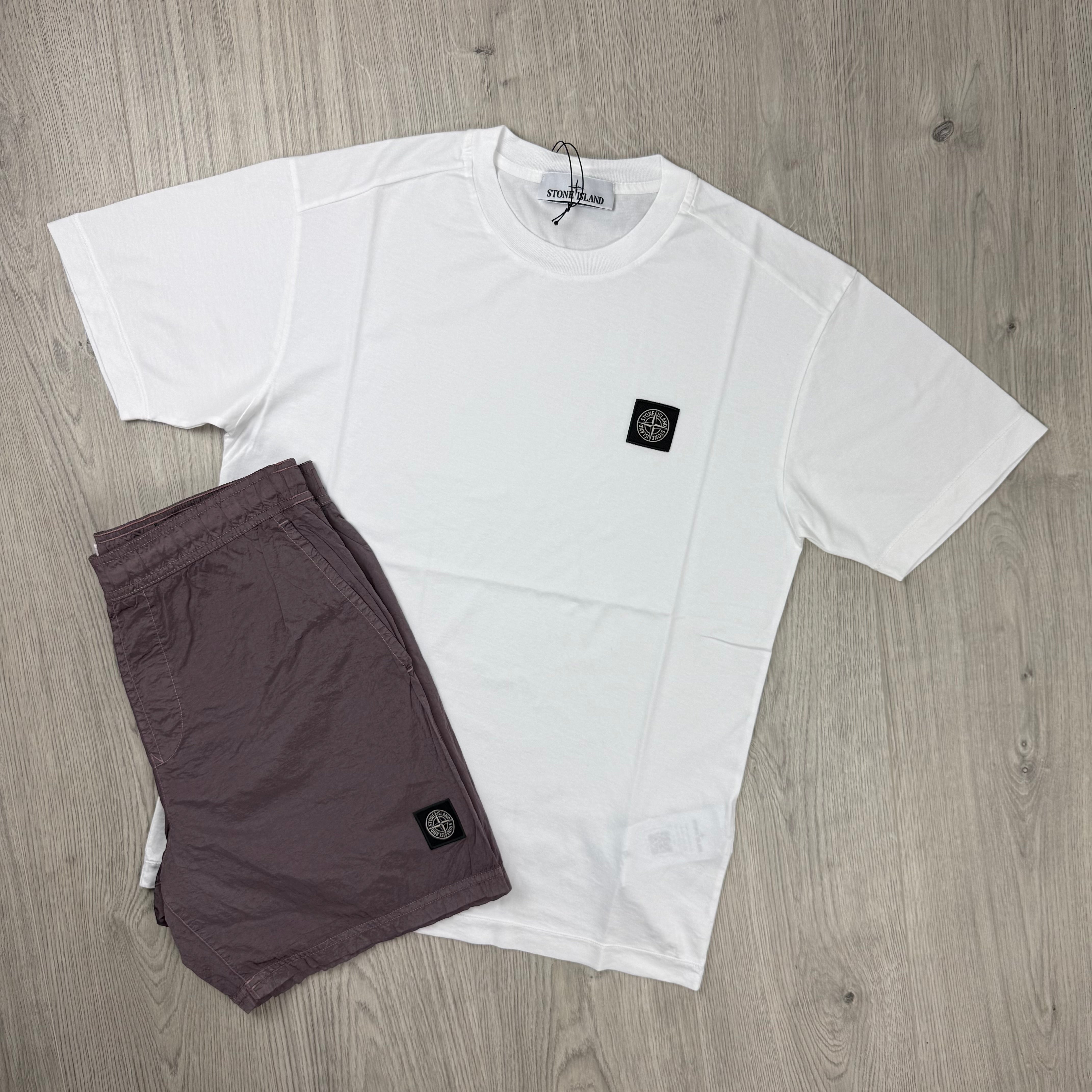 Stone Island Holiday Set - White/Purple Grey