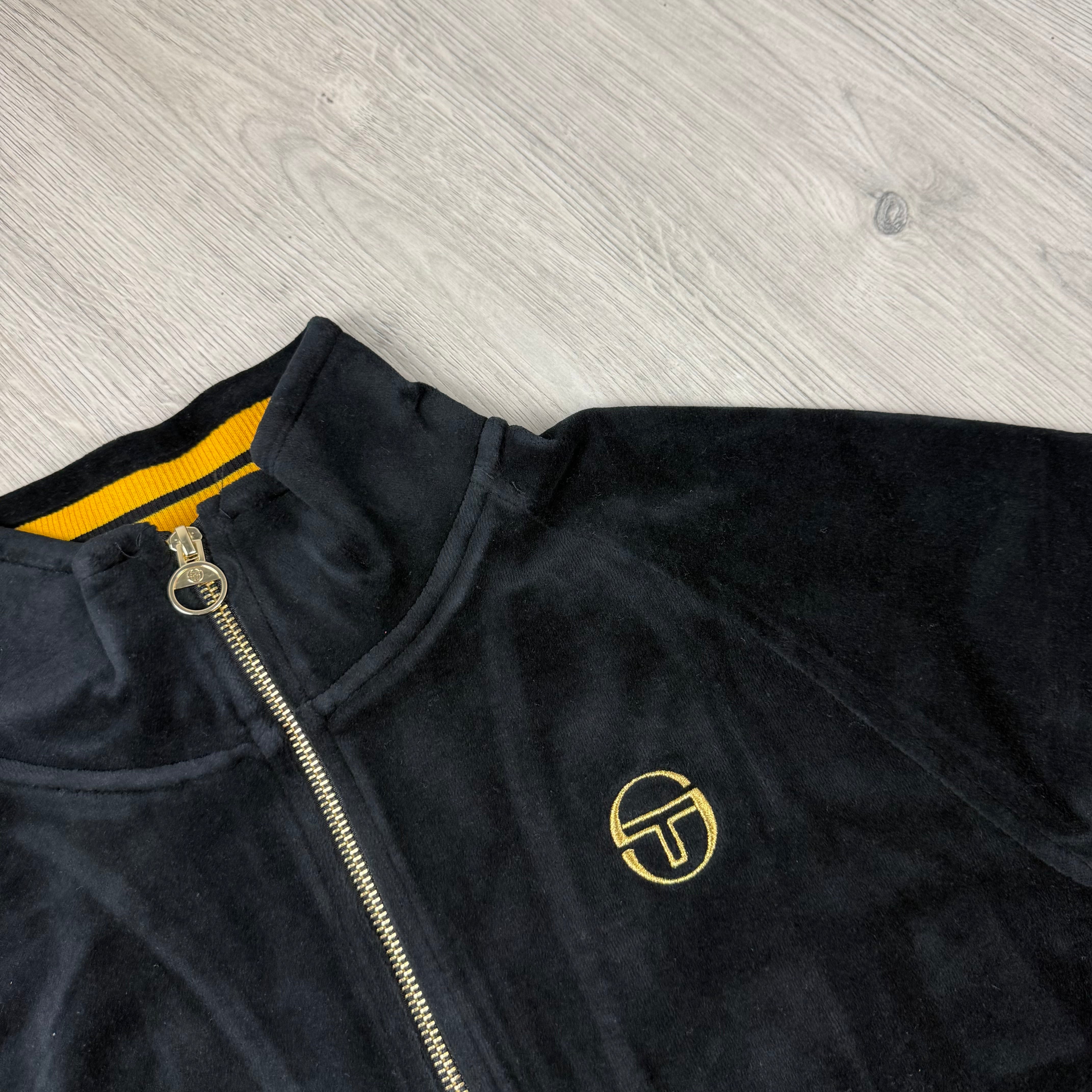 Sergio Tacchini 'Court' Velour Tracksuit - Black