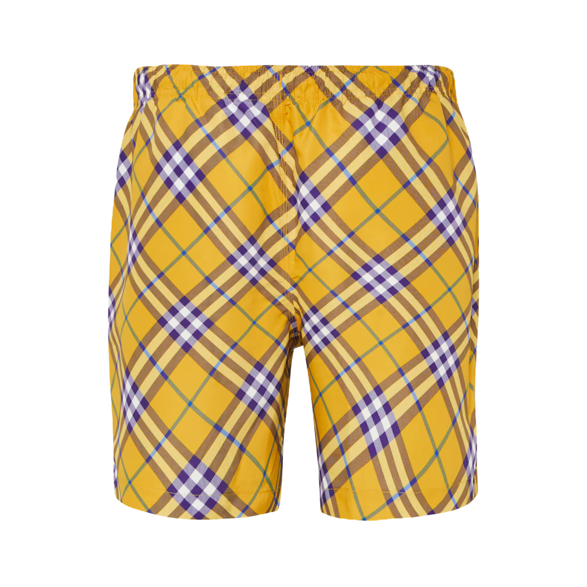 Burberry Check Swim Shorts - Yellow