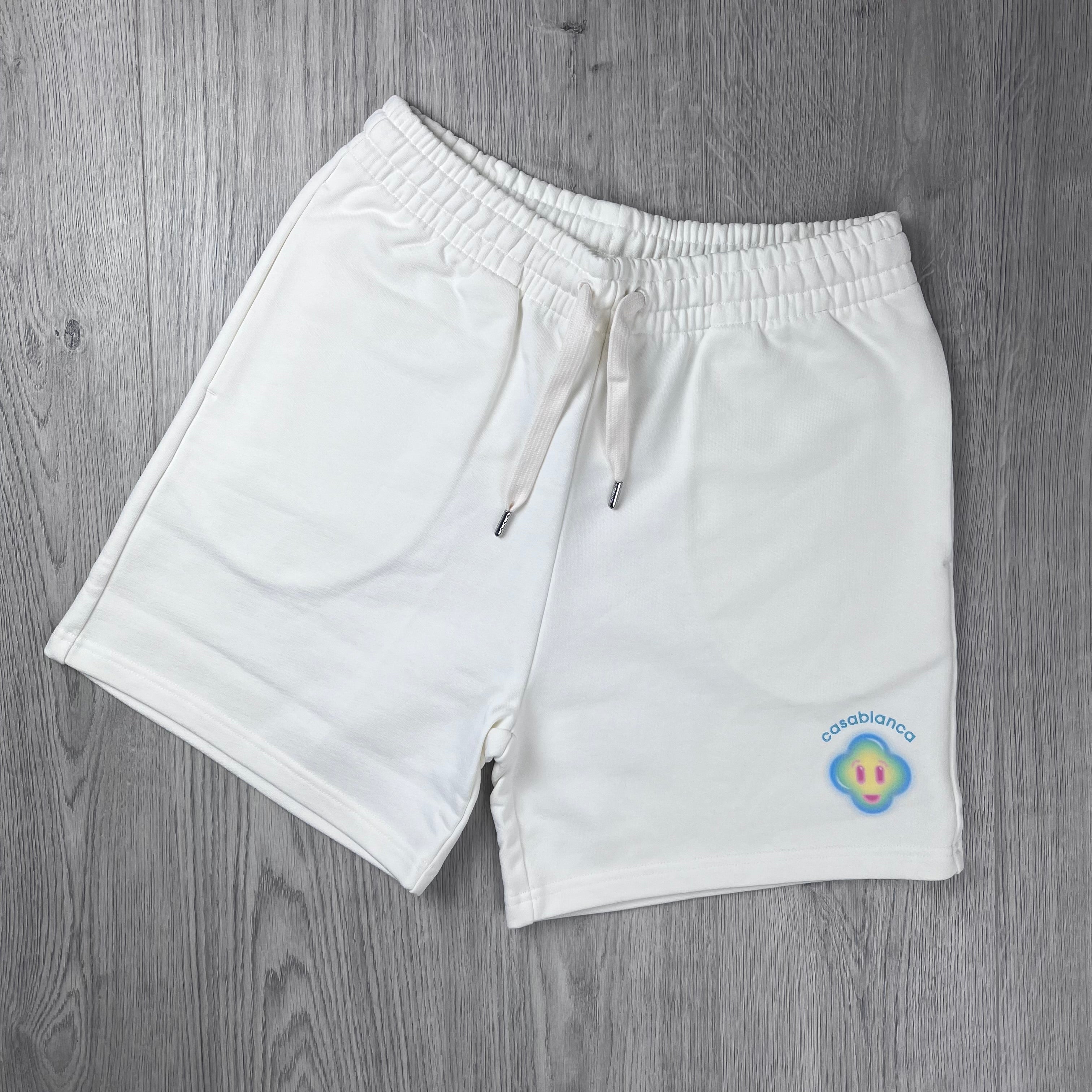 Casablanca 'Smiley' Jersey Shorts - White