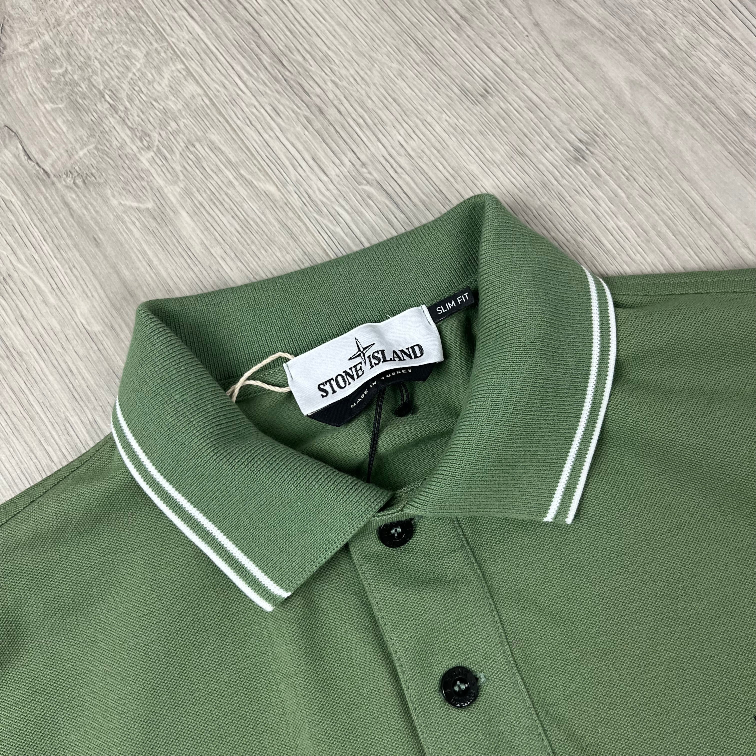 Stone Island Patch Polo Shirt - Sage