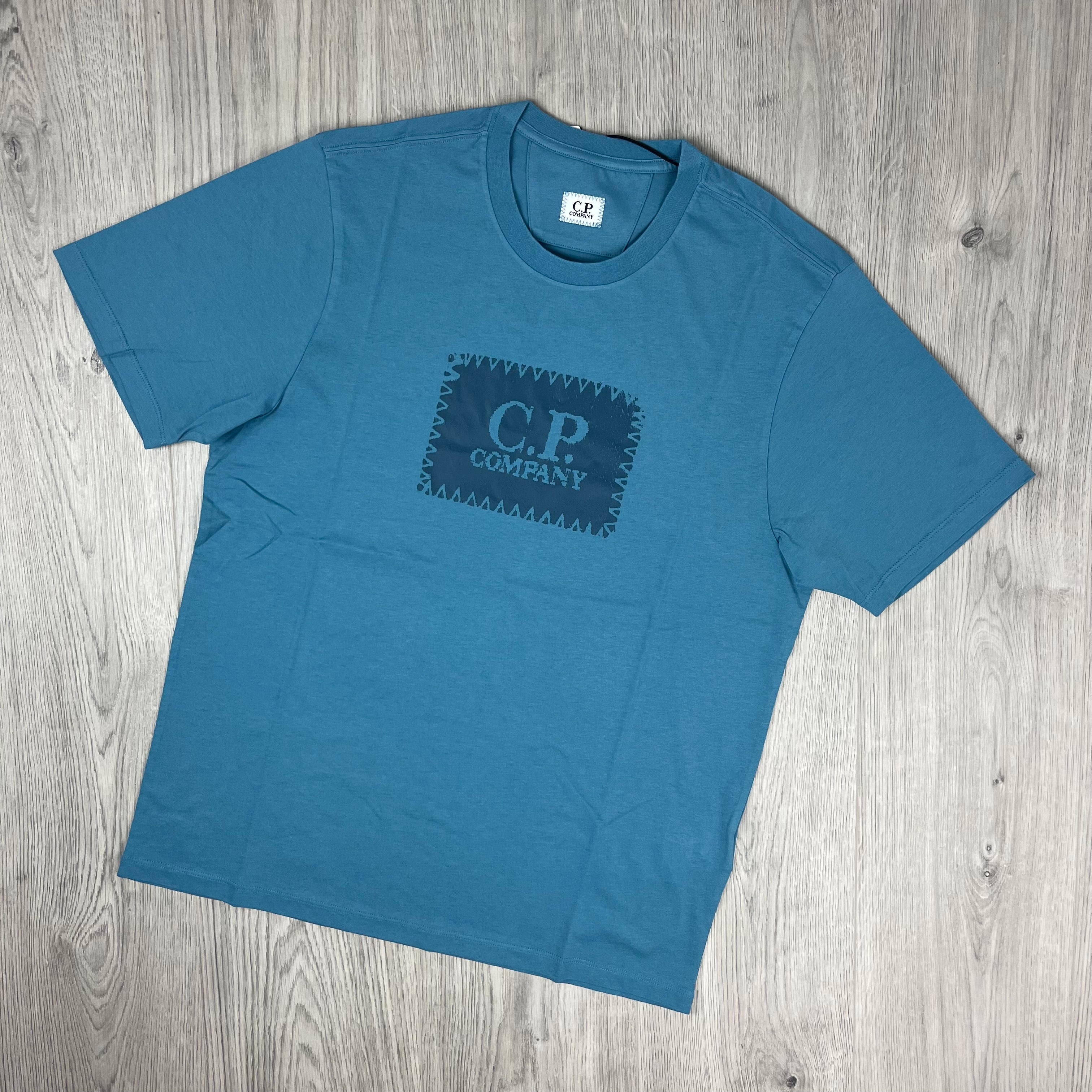 CP Company Stamp T-Shirt - Aegean Blue
