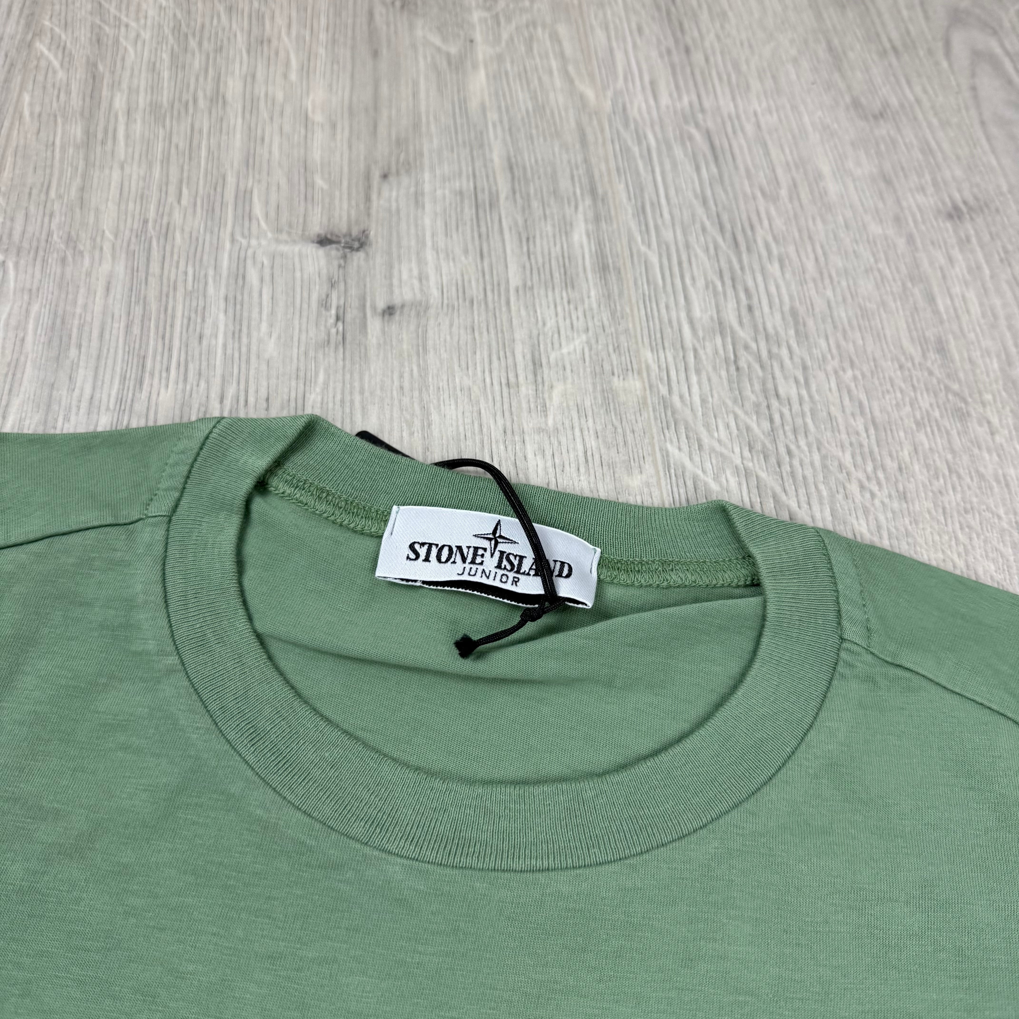 Stone Island Junior Patch T-Shirt - Sage