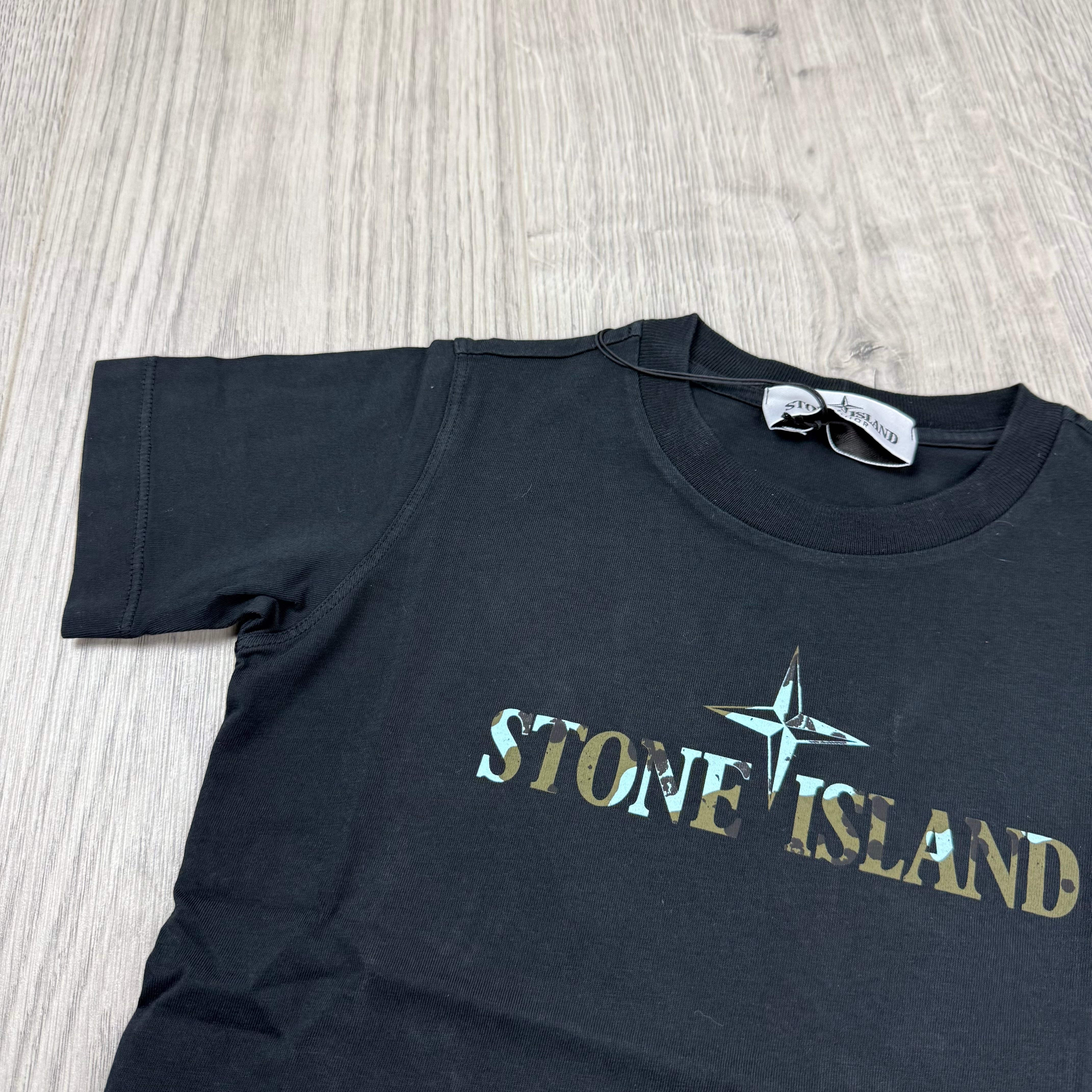 Stone Island Junior Printed T-Shirt - Black
