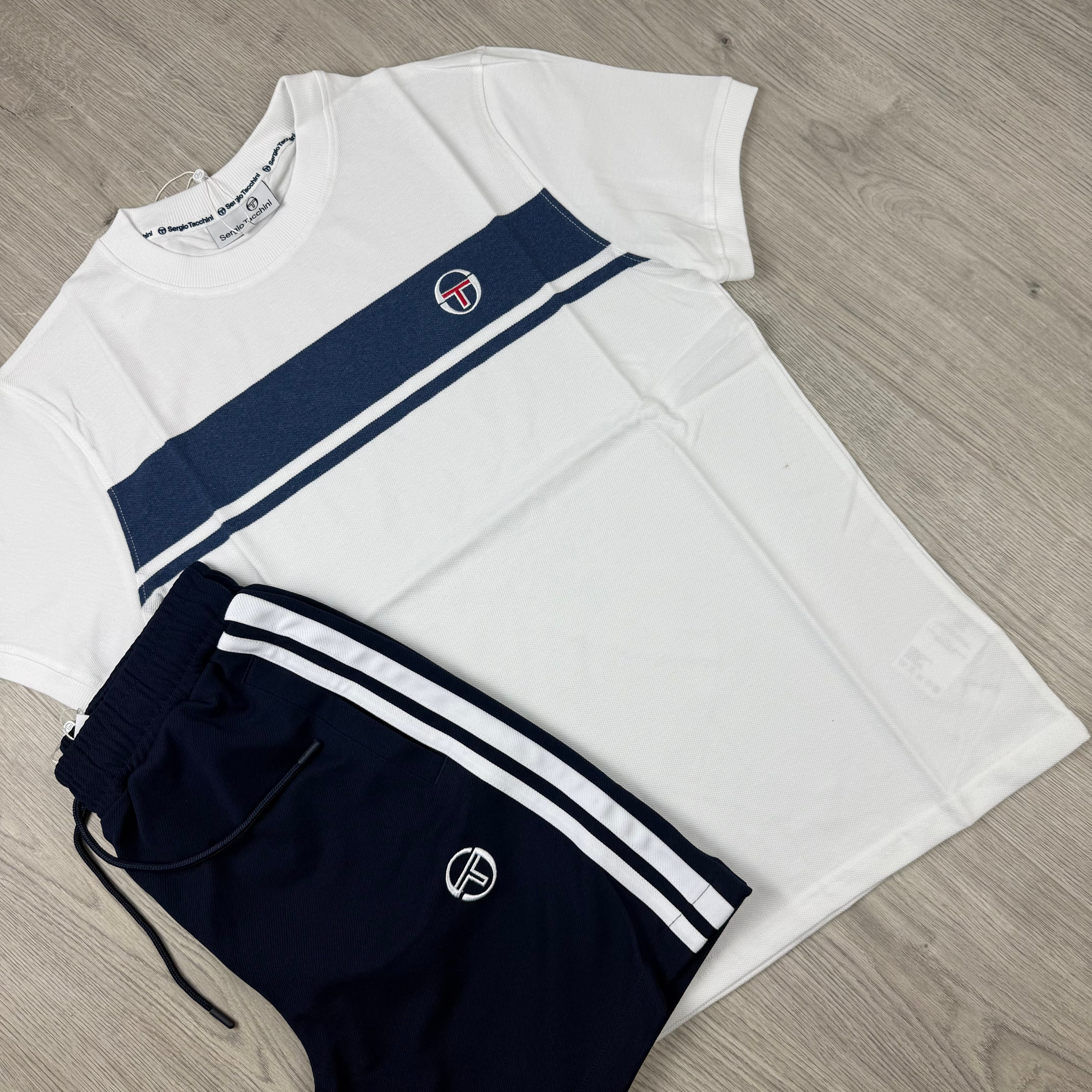 Sergio Tacchini 'Denim Masters' Set - White/Maritime Blue