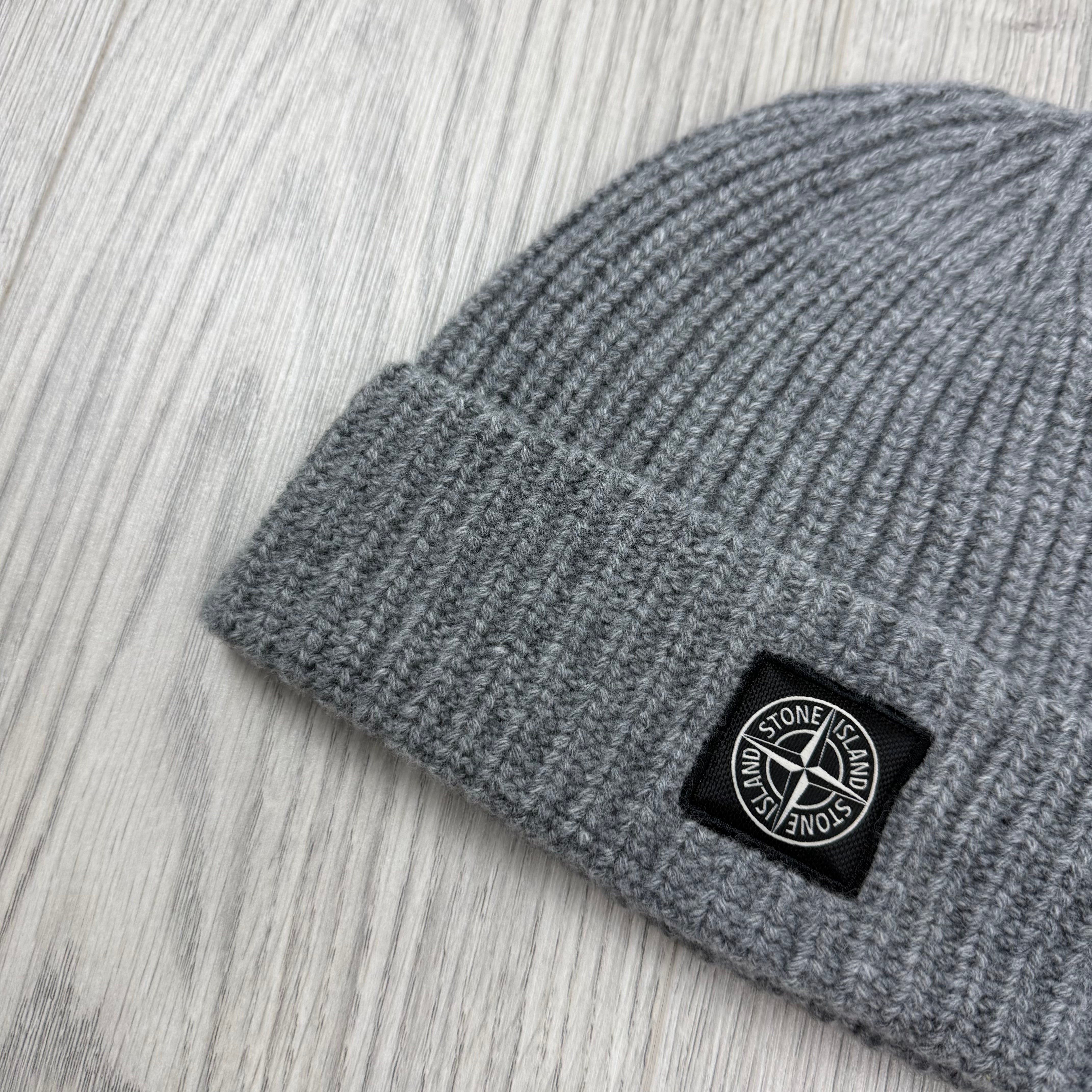 Stone Island Wool Beanie - Cement