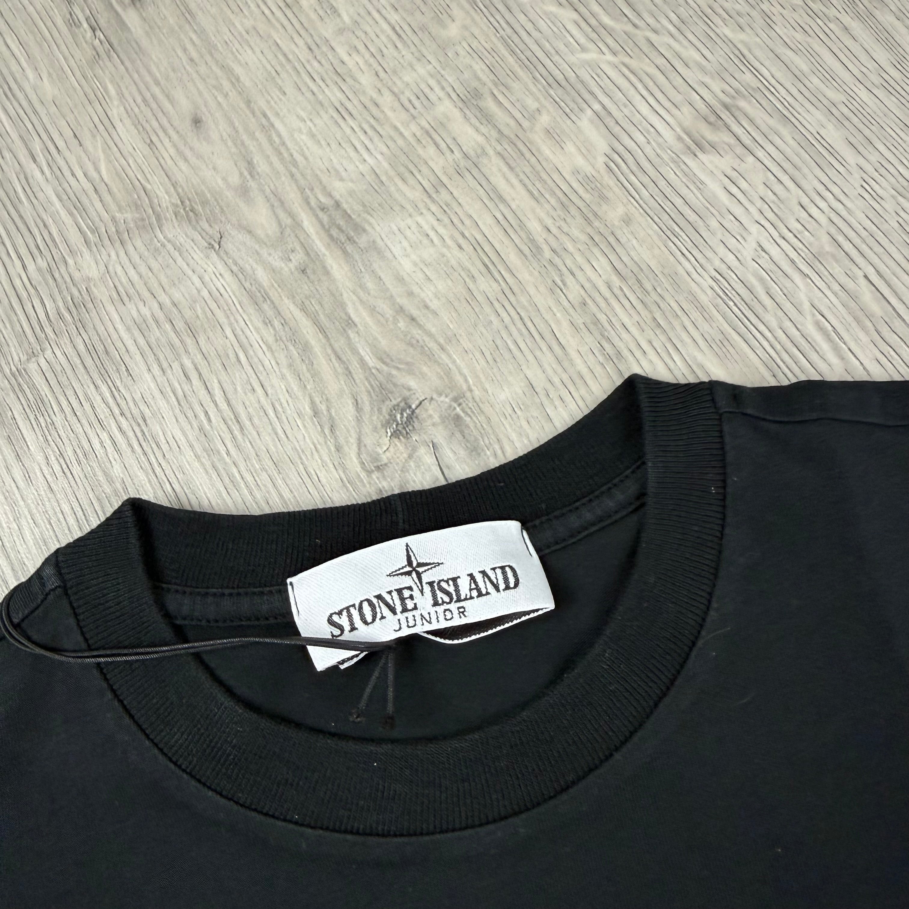 Stone Island Junior Printed T-Shirt - Black