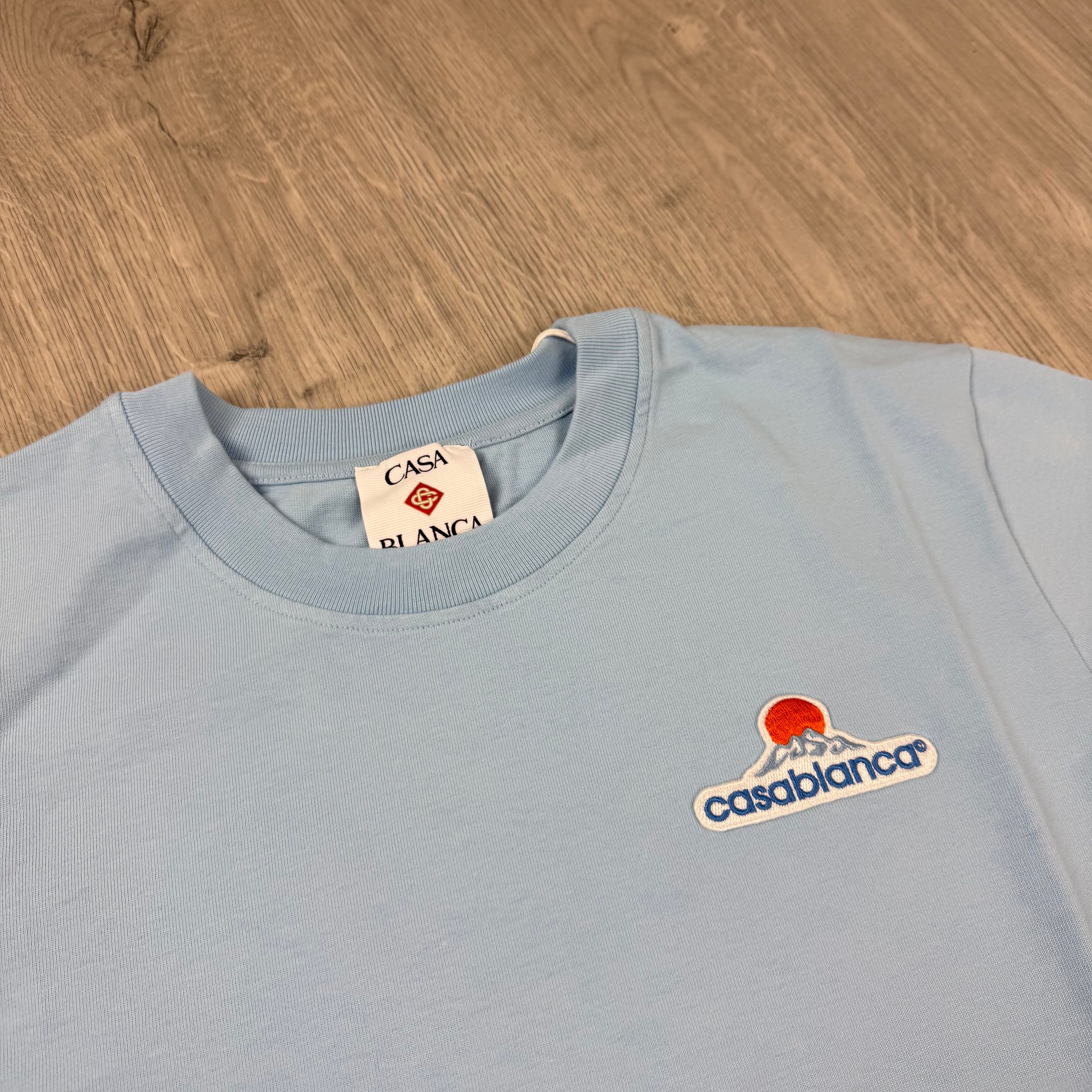 Casablanca 'Montagne' T-Shirt - Pale Blue