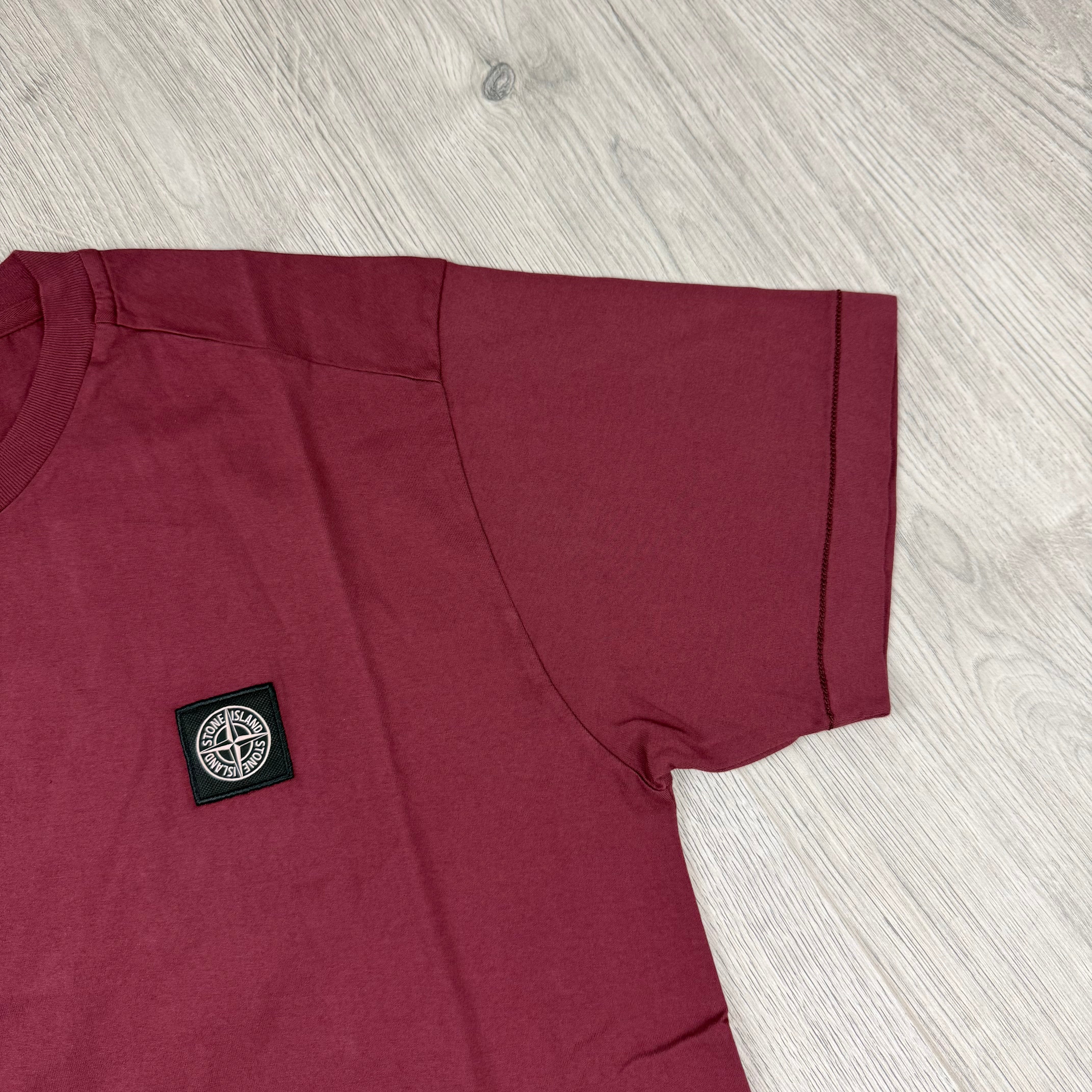 Stone Island Patch T-Shirt - Burgundy