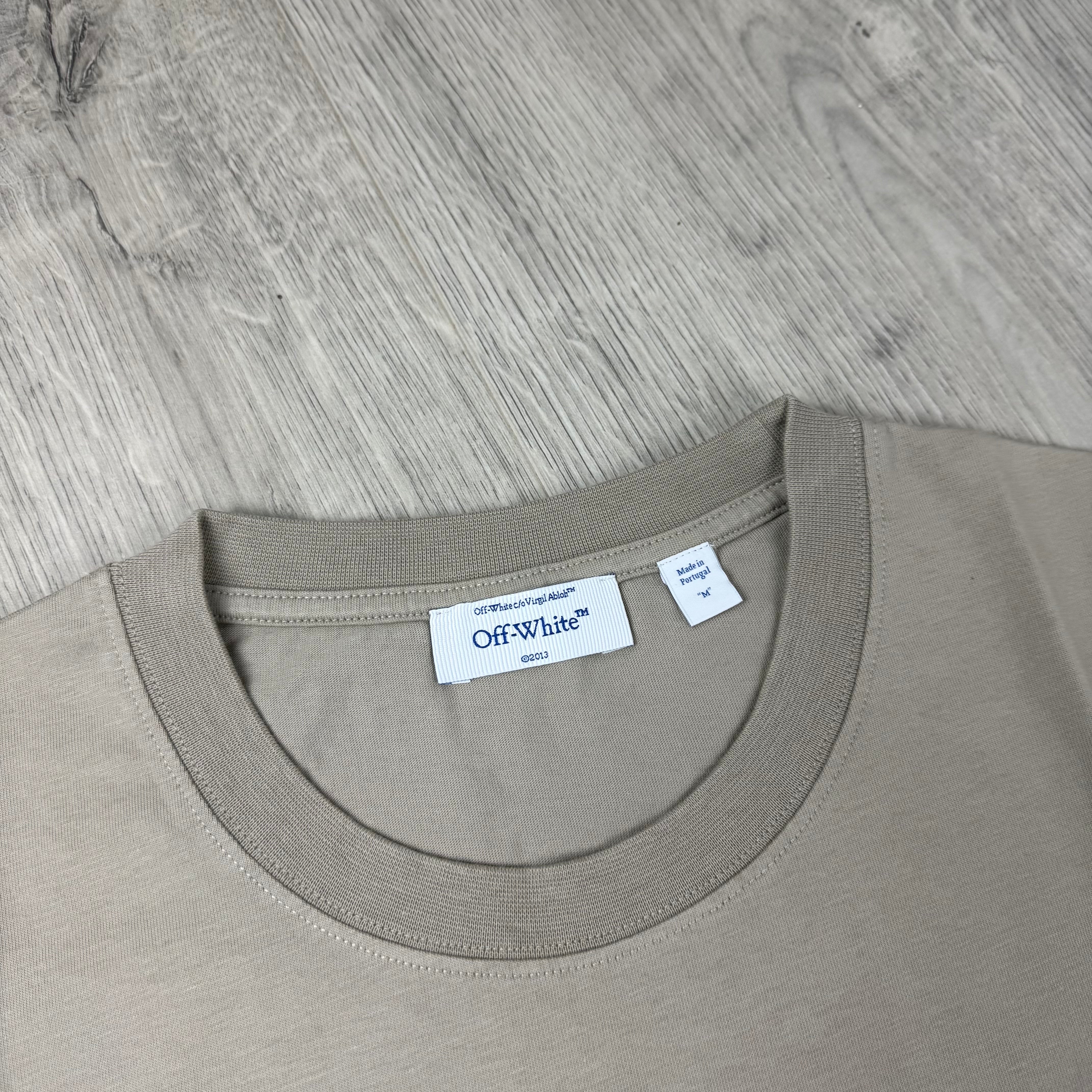 Off-White 'Heraldic Arrow' T-Shirt - Stone