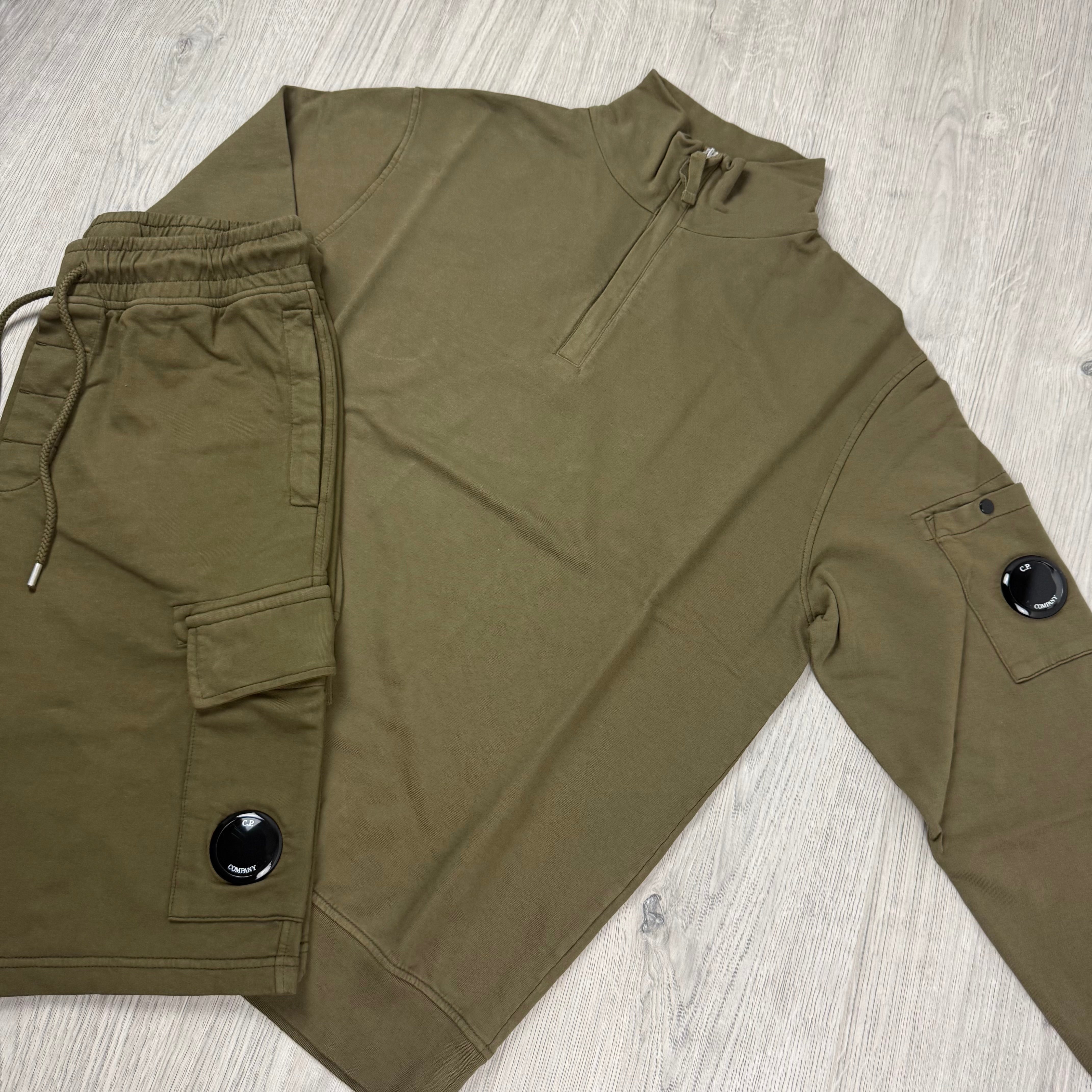 CP Company Light Fleece Tracksuit - Ivy Green