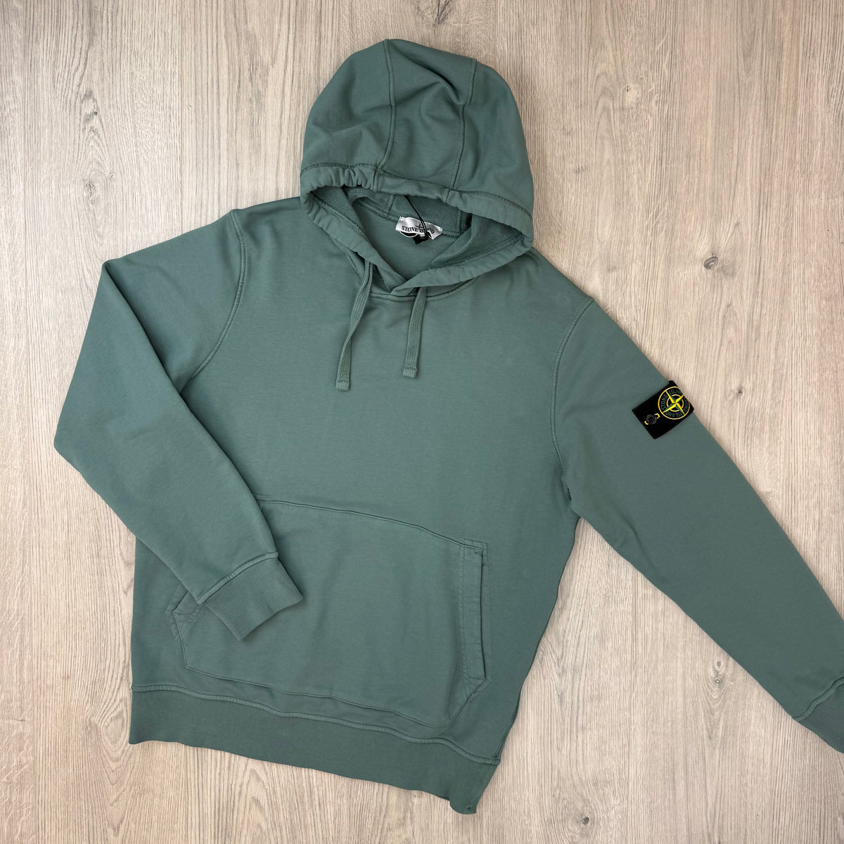Stone Island Dyed Hoodie - Ocean Green