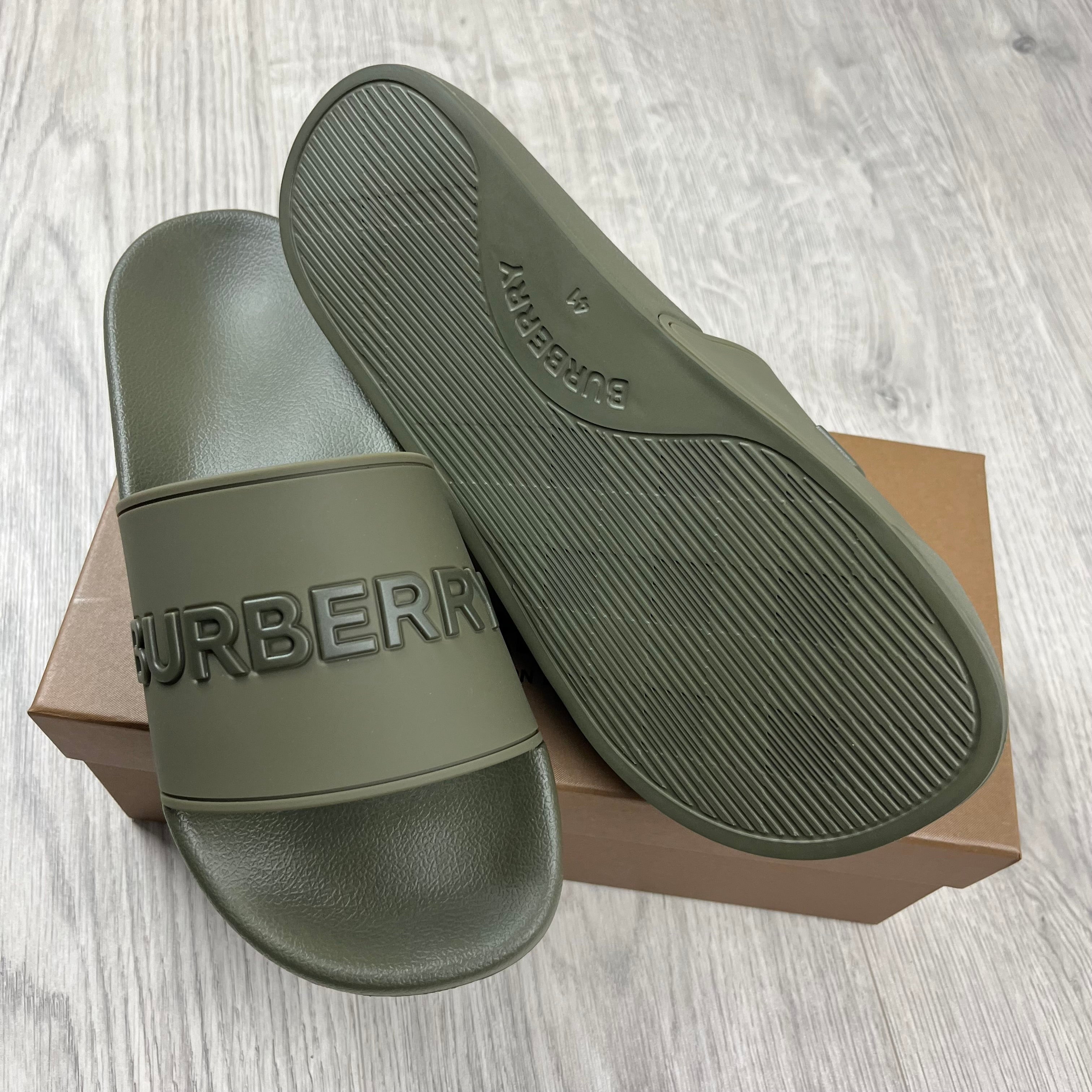 Burberry 'Furley' Slides - Khaki