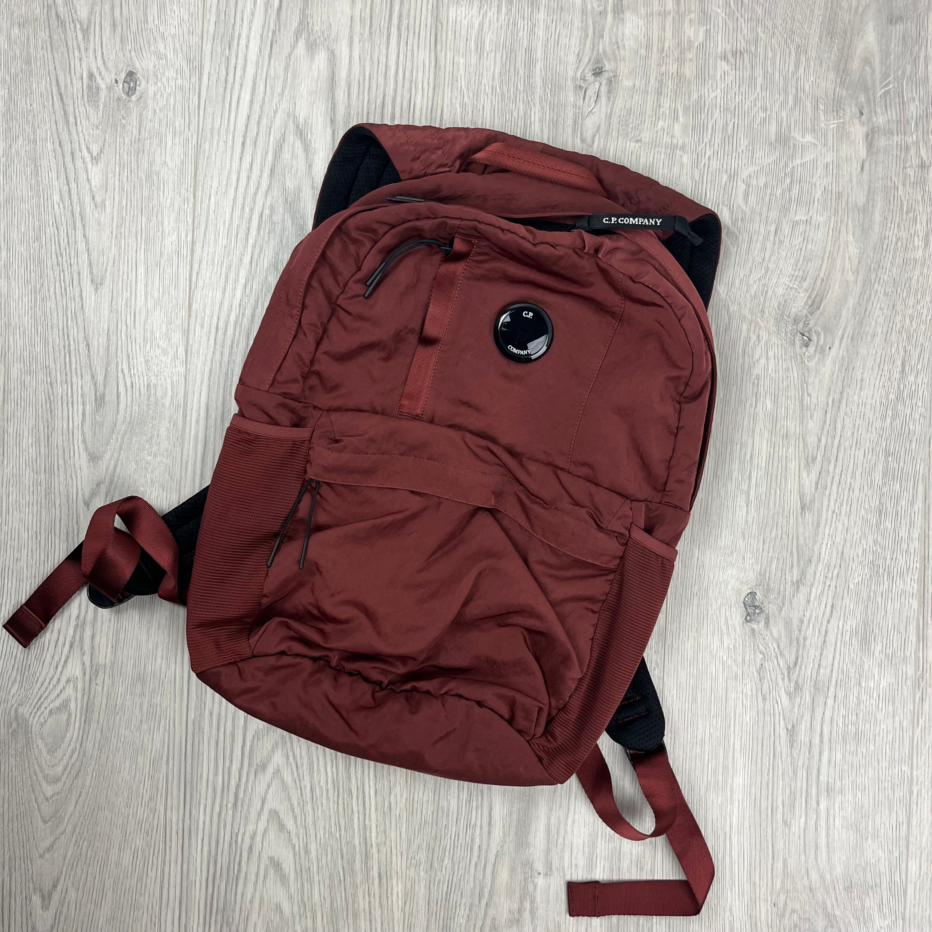 Men's CP Company Nylon-B Backpack in Sable. On sale at Open Attire.