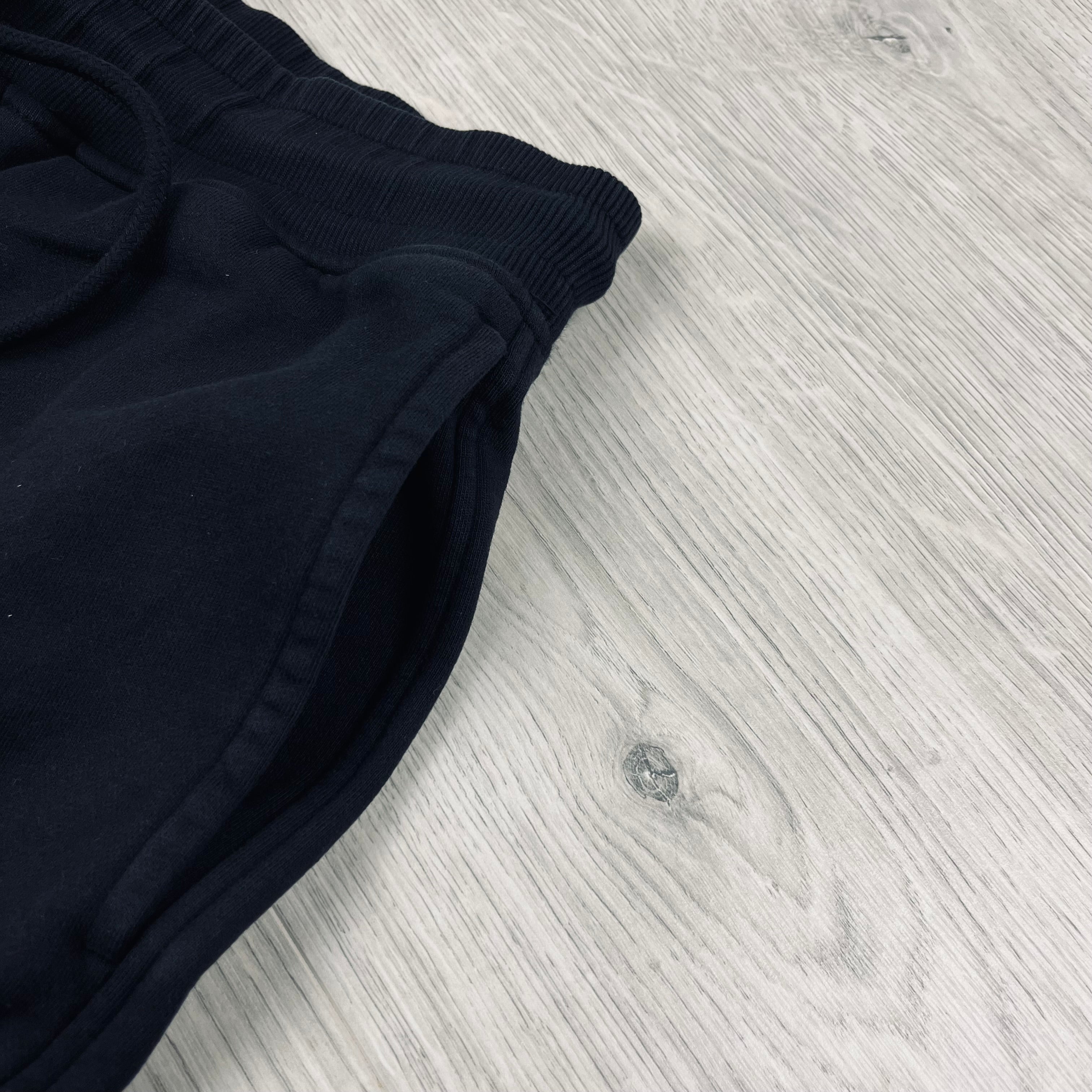 Men's CP Company Raised Fleece Jersey Shorts in Black. On sale at Open Attire.