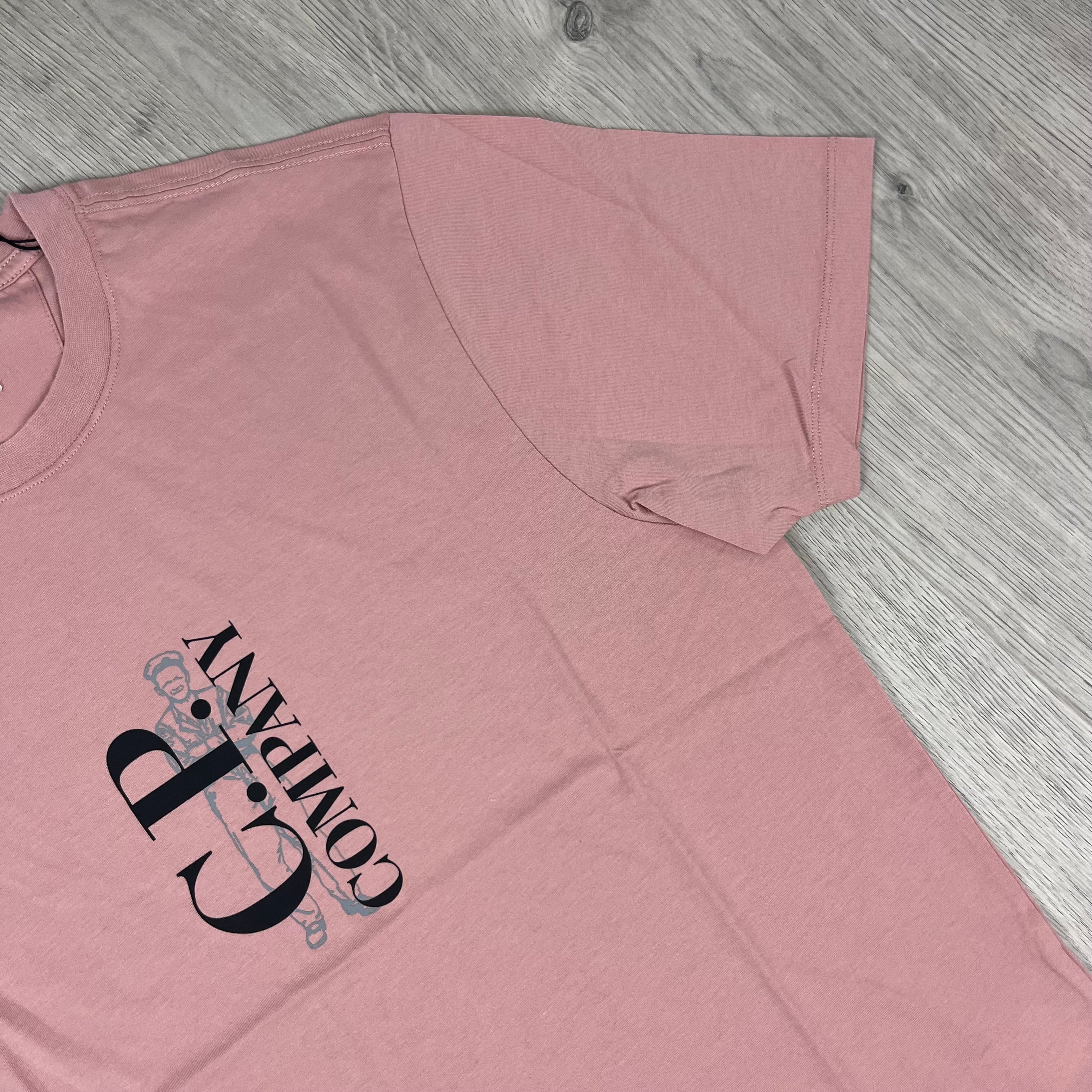 CP Company 30/1 Sailor T-Shirt in Misty Rose. On sale at Open Attire.