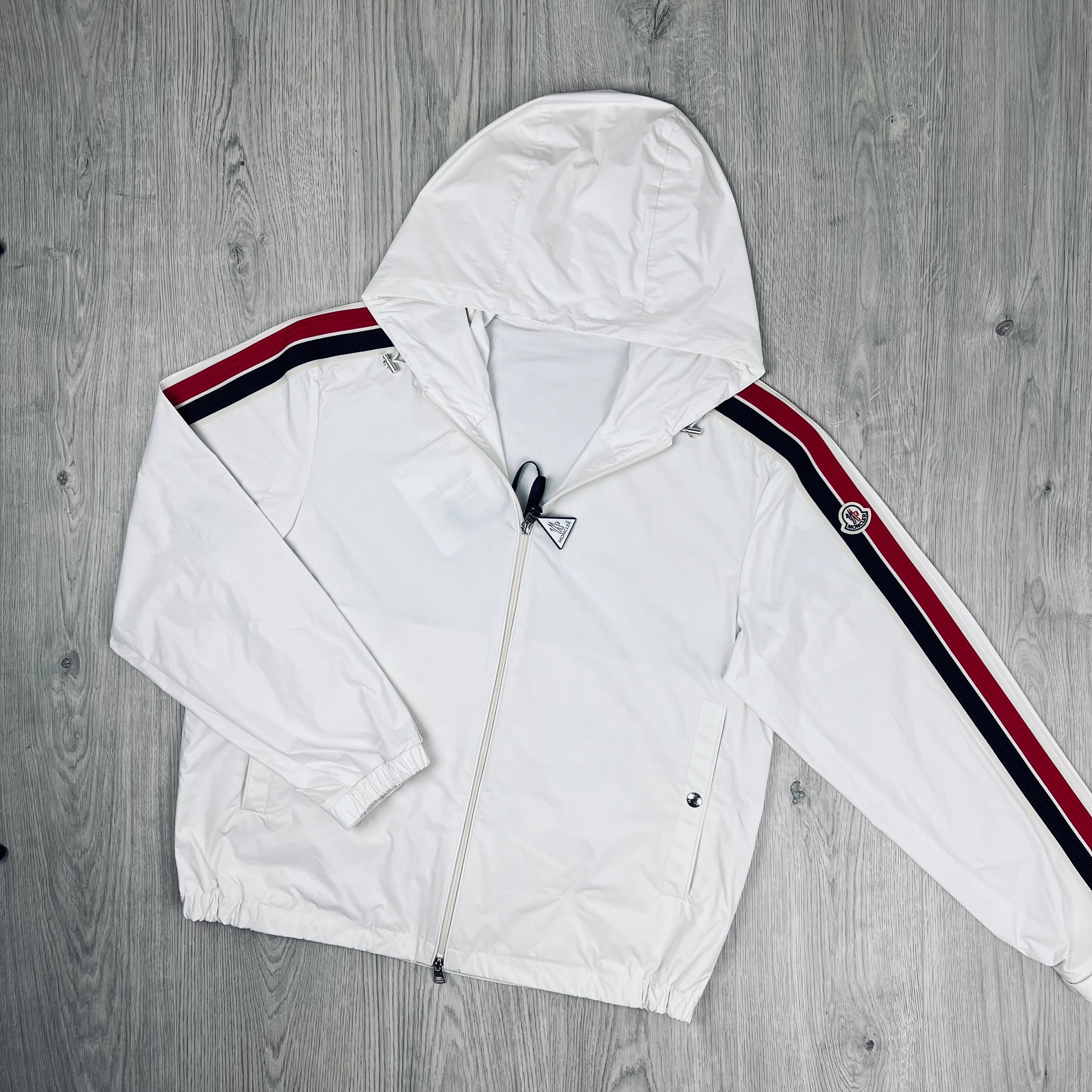 Moncler Olan Jacket in White. On sale at Open Attire.