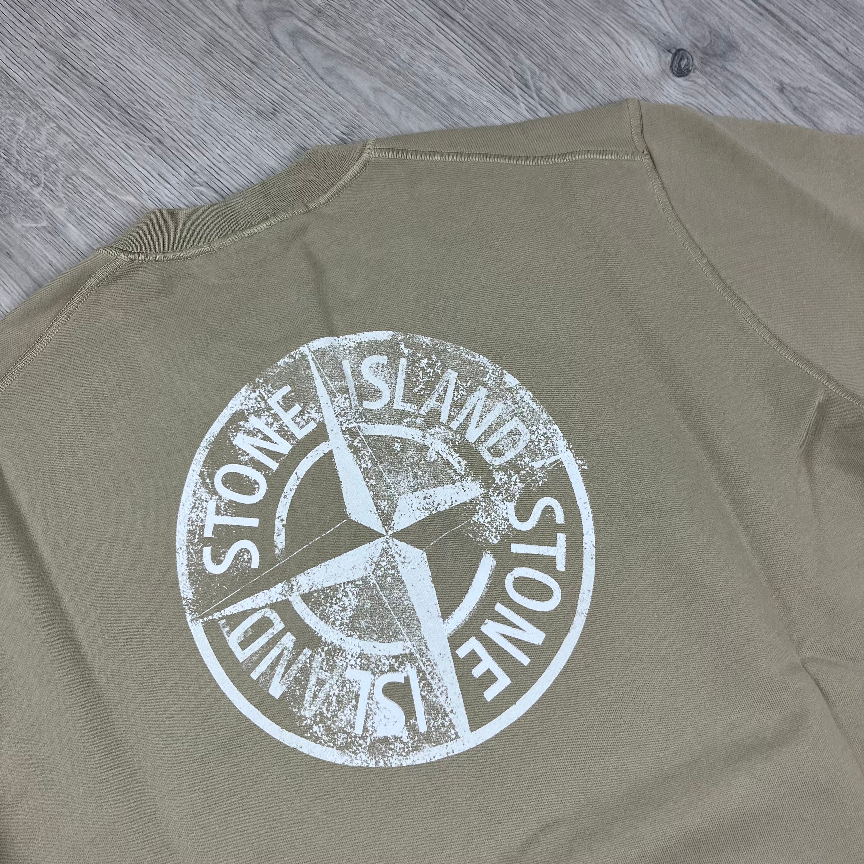 Stone Island 'Institutional Five' Sweatshirt in Desert Beige. On sale at Open Attire.
