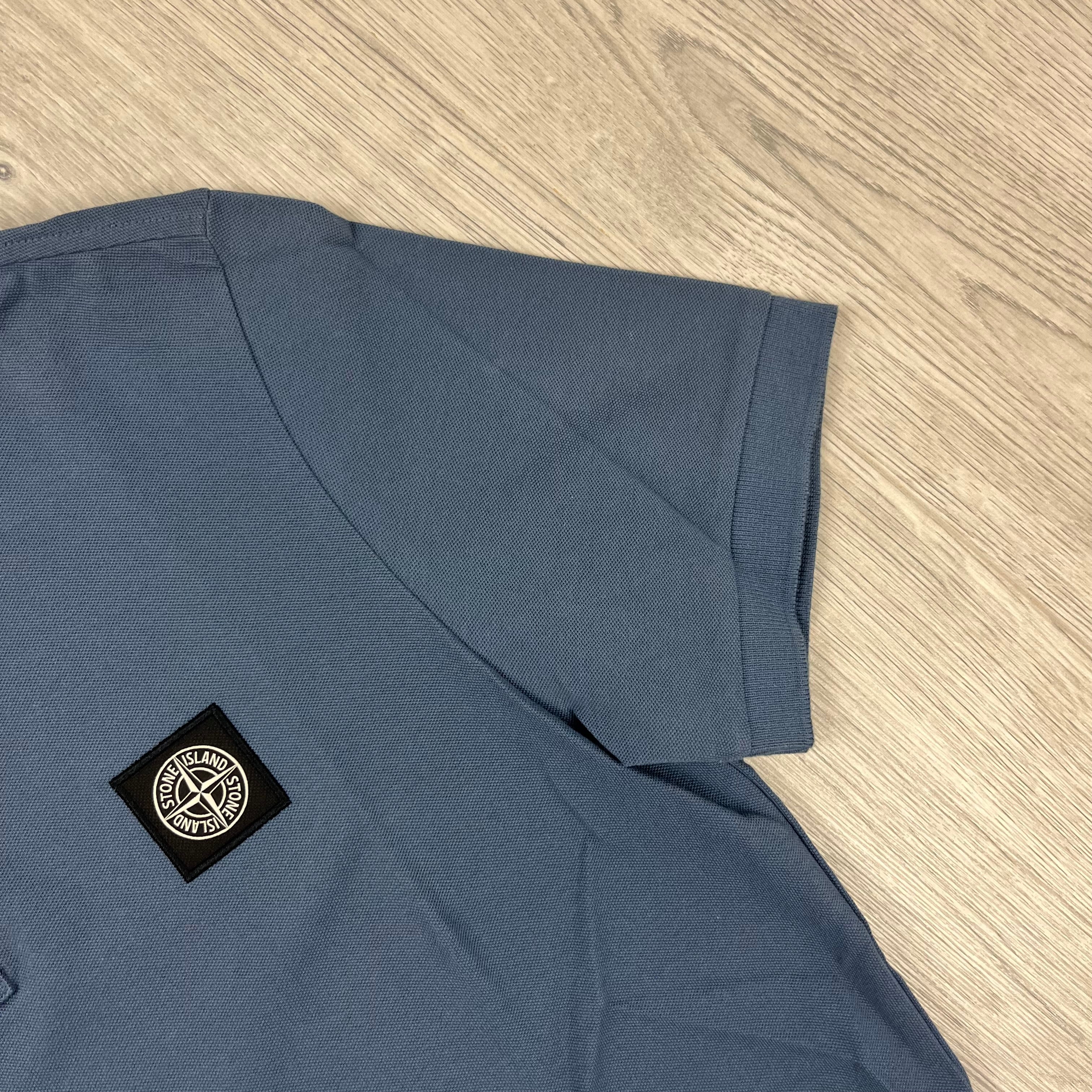 Stone Island Patch Polo Shirt - Avio Blue