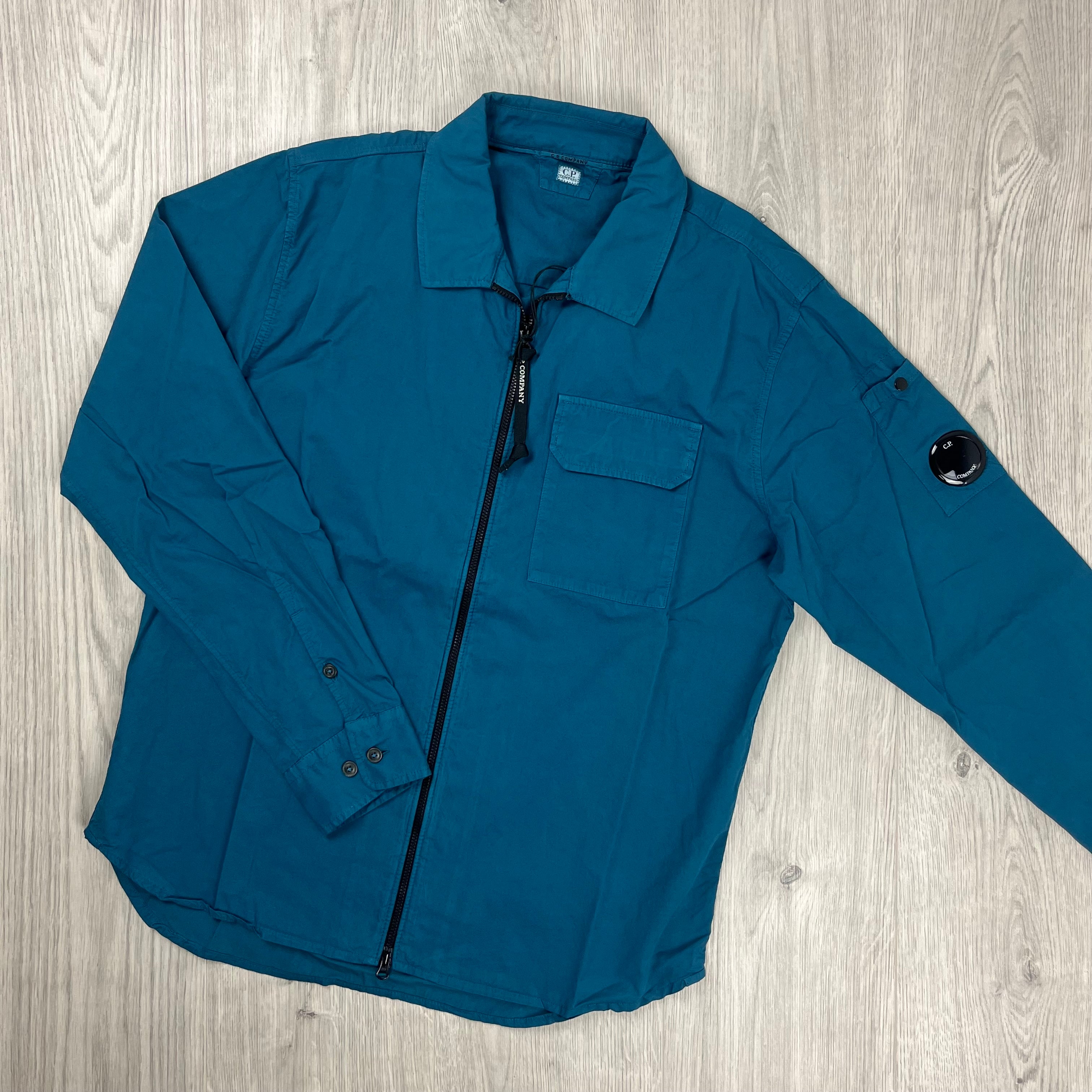 CP Company Zip Overshirt - Ink Blue