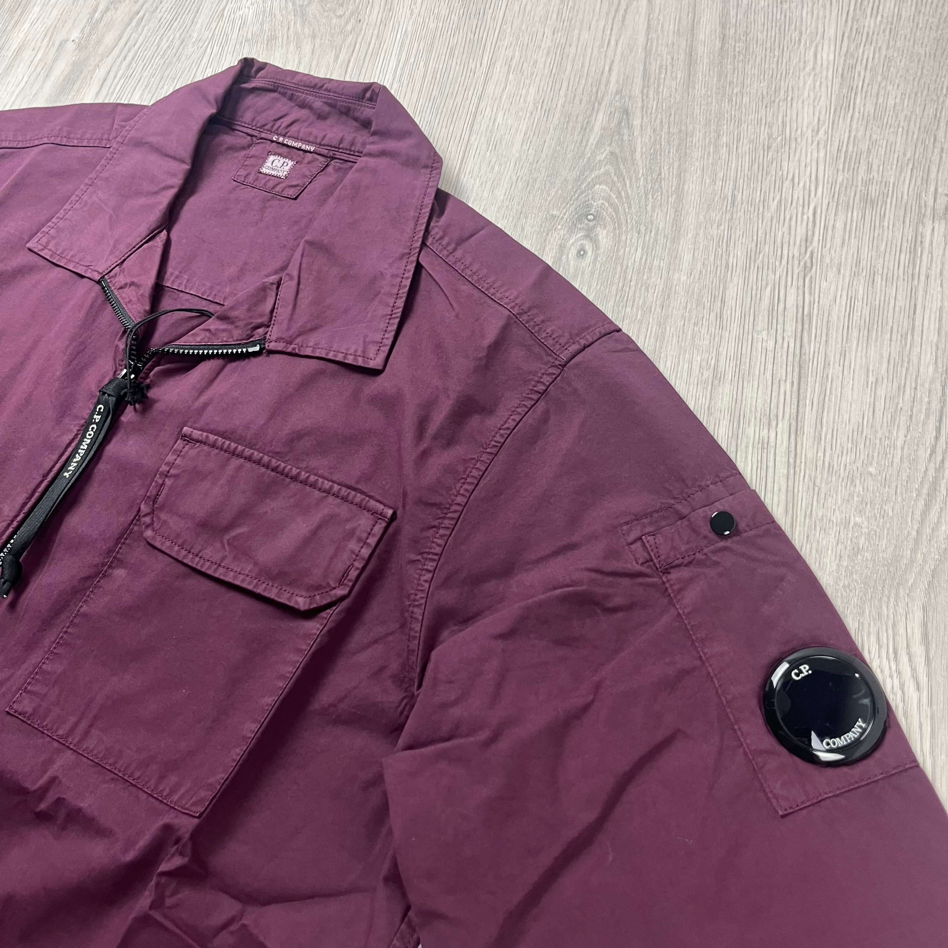 CP Company Zip Overshirt - Purple