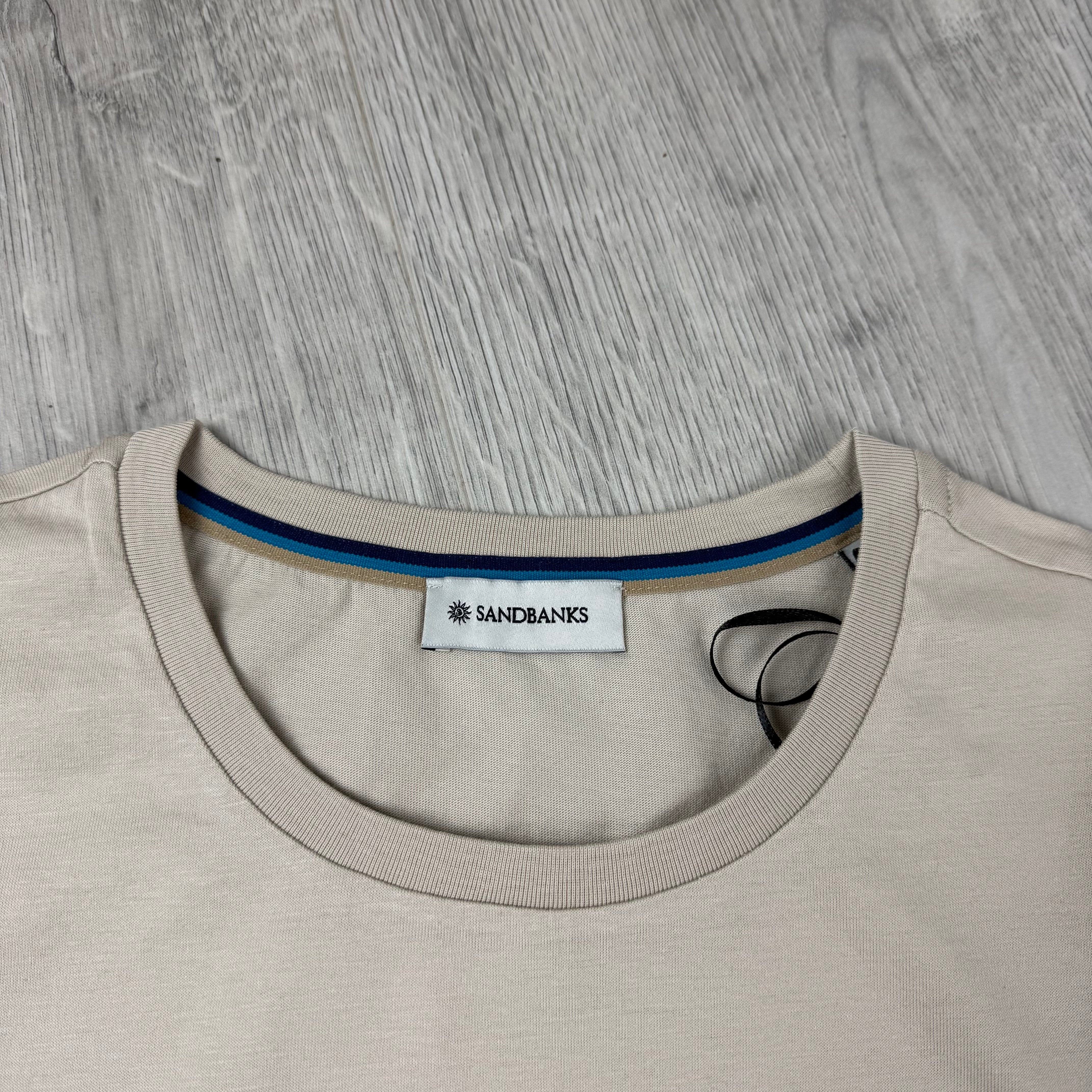 Sandbanks Badge Logo T-Shirt - Stone
