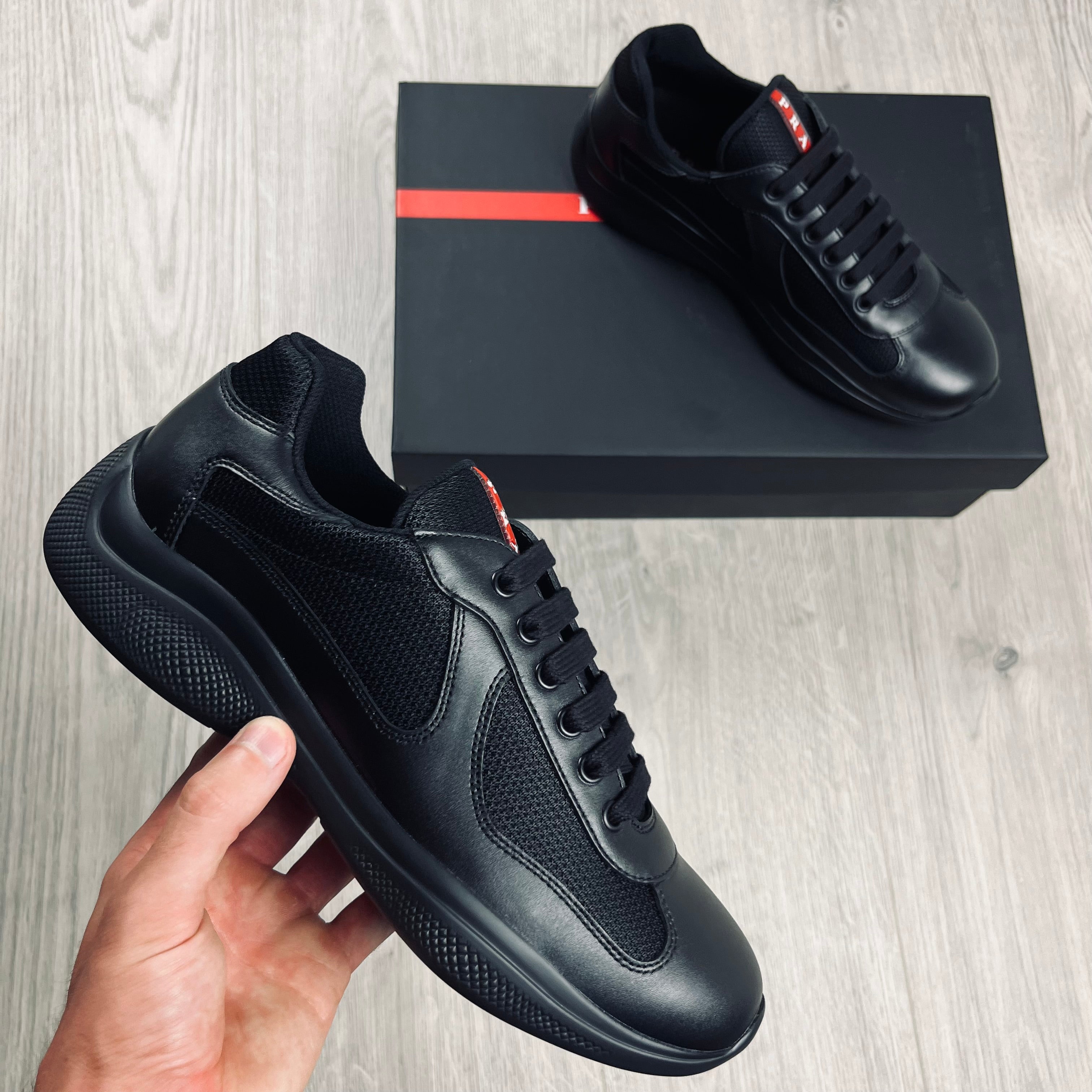 Prada America's Cup Sneakers - Black