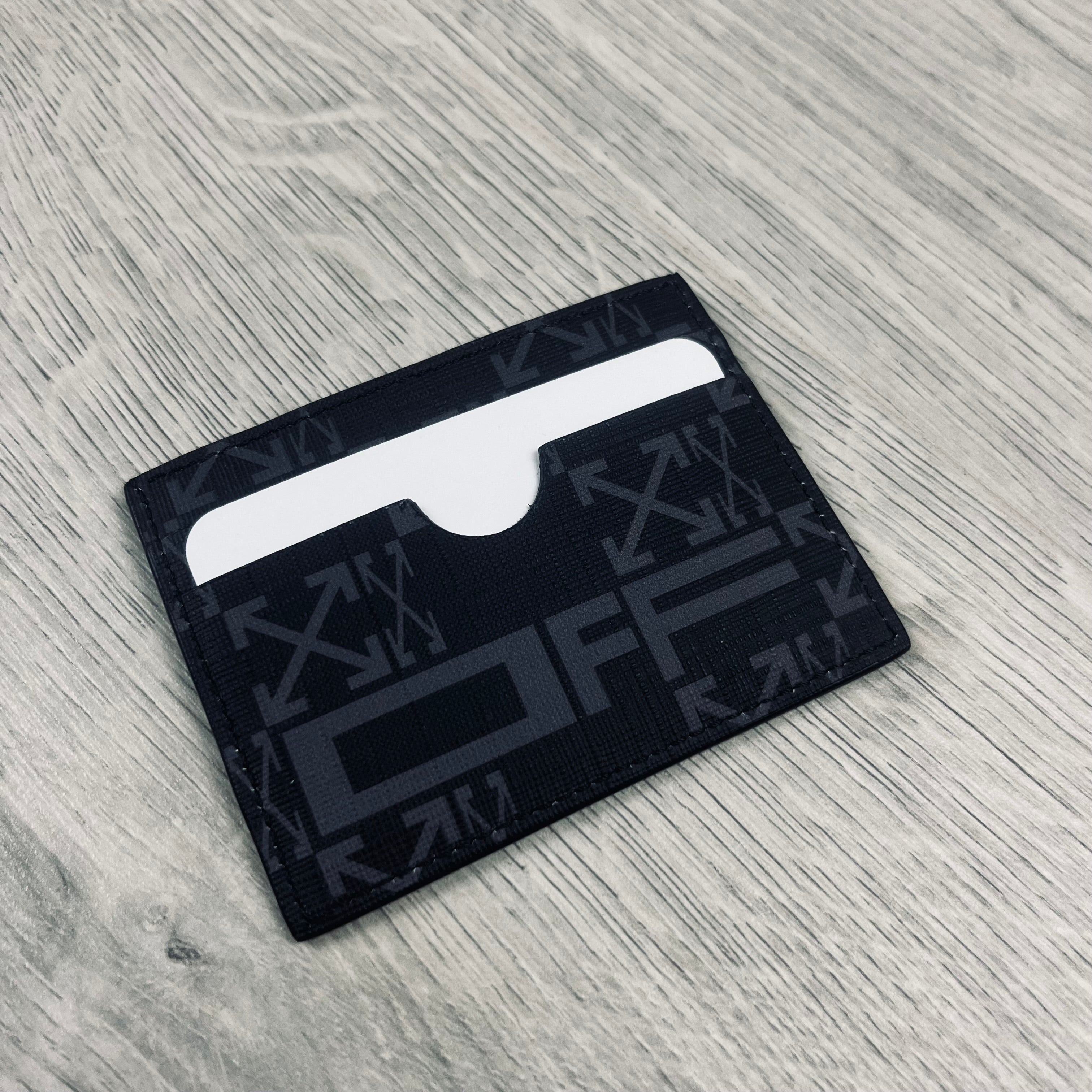 Off-White Leather Cardholder - Black