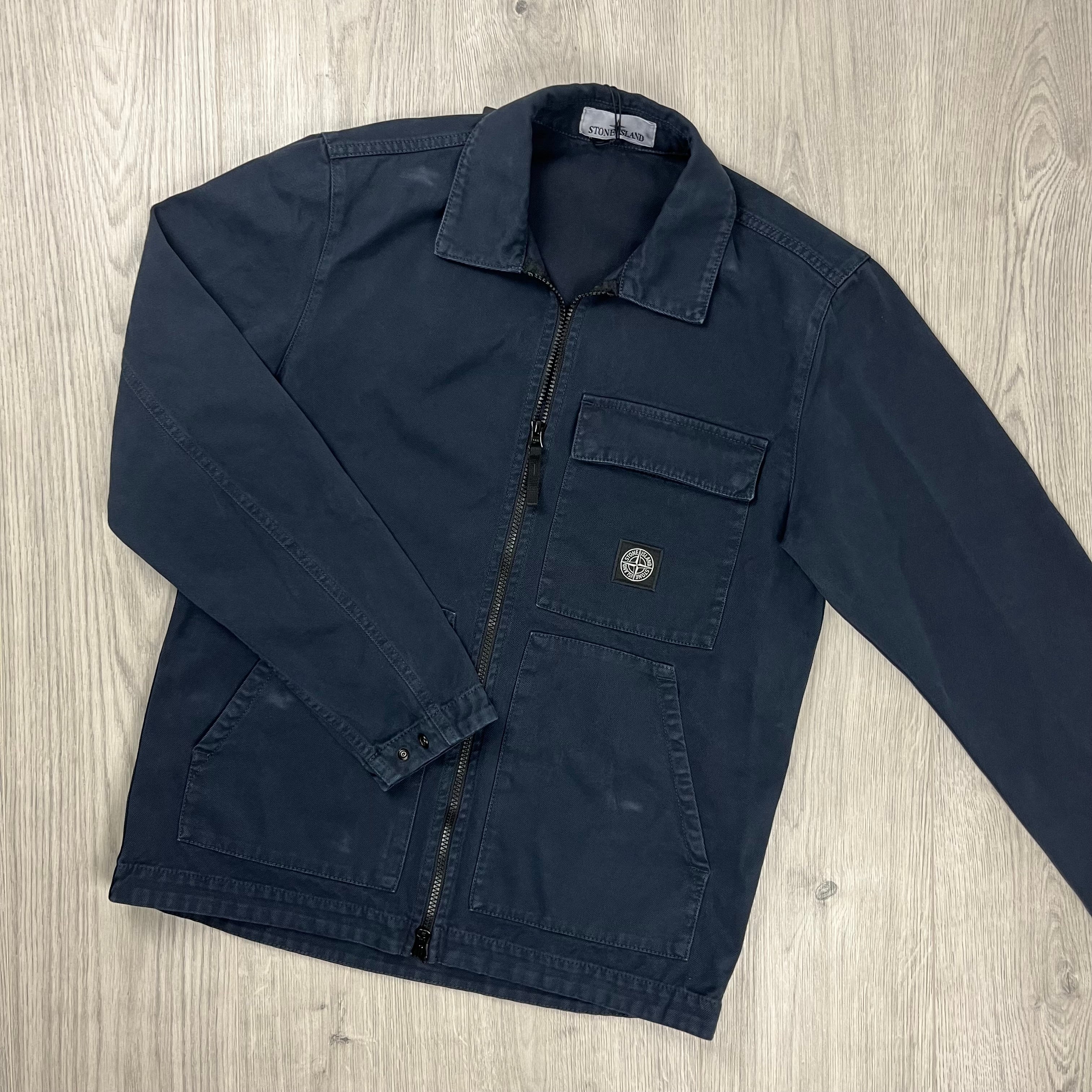 Stone Island Patch Overshirt - Navy