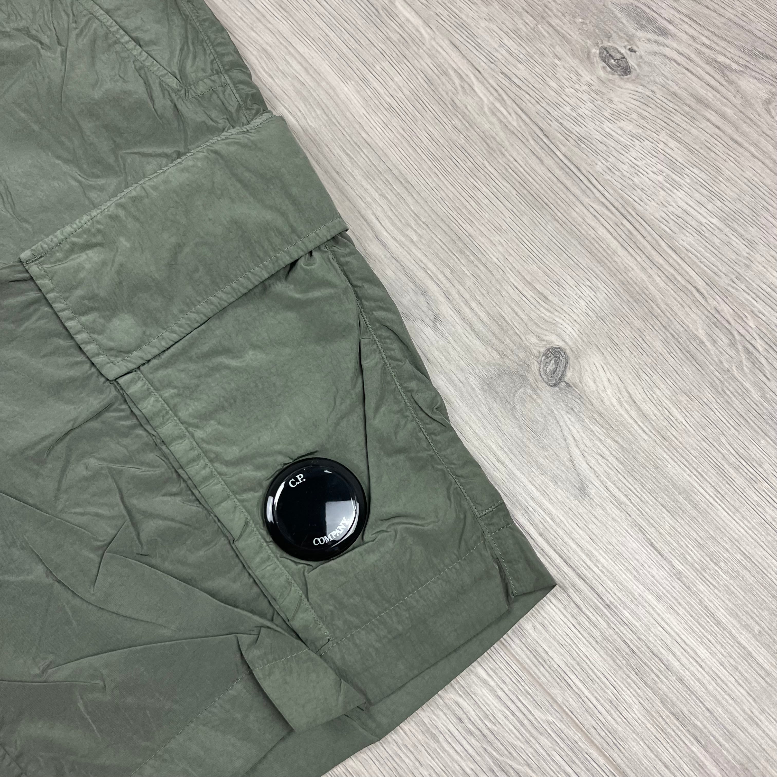 CP Company Chrome Cargo Shorts - Agave Green