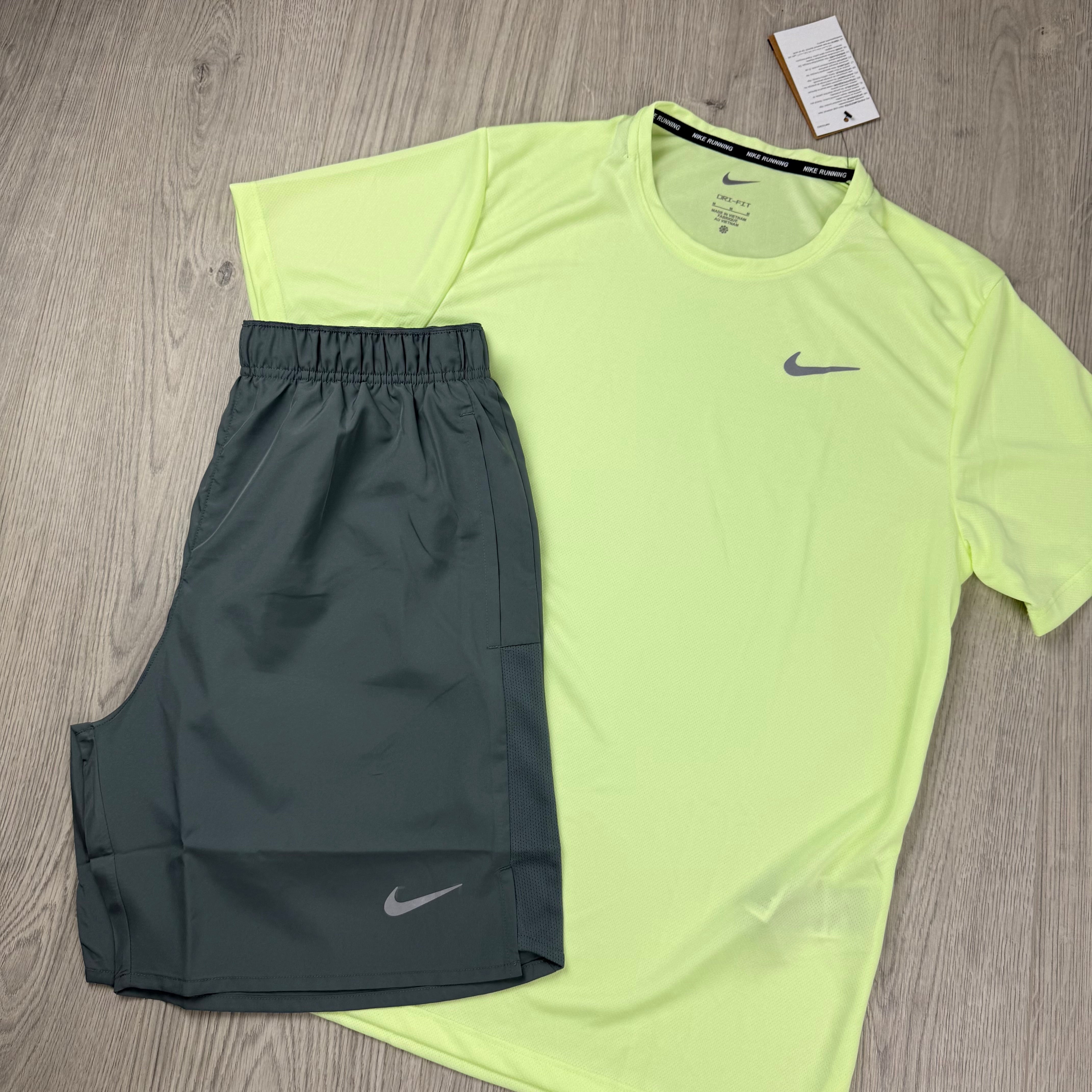 Nike 'Miler' Set - Venom/Smoke Grey