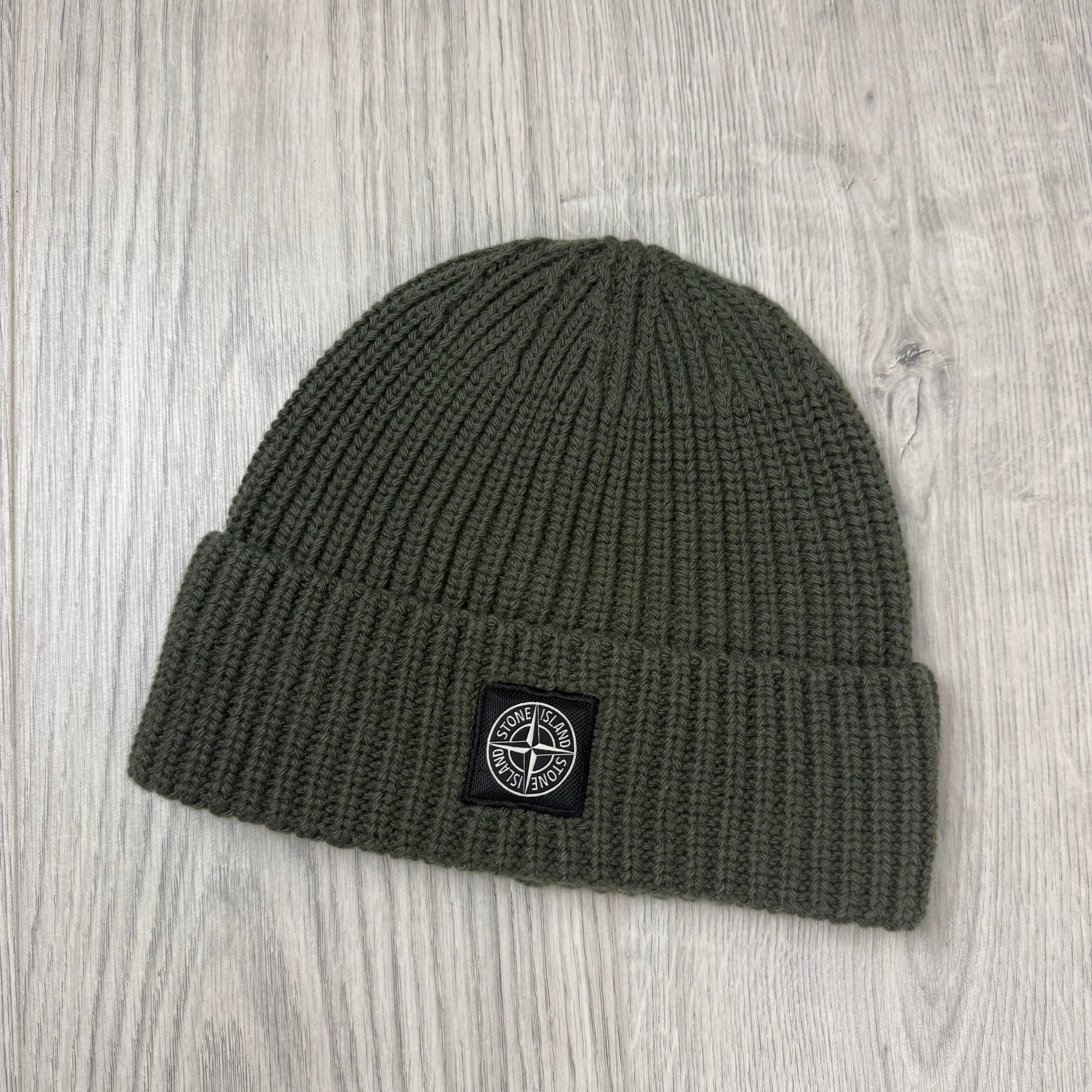 Stone Island Wool Beanie - Military Green