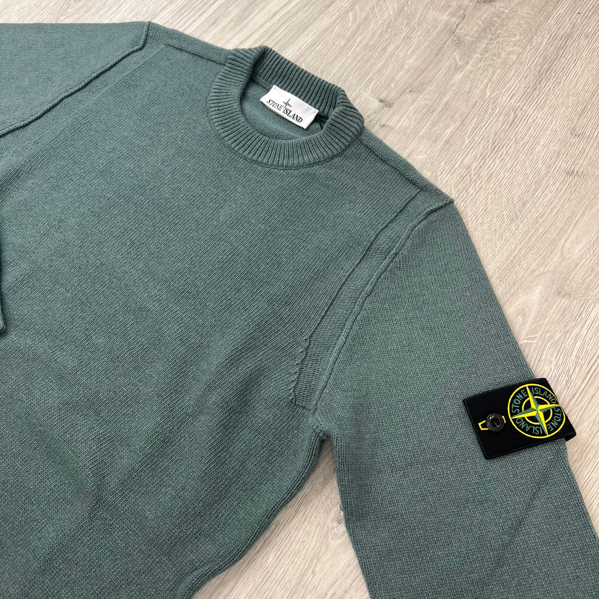 Stone Island Lambswool Knit Sweatshirt - Ocean Green