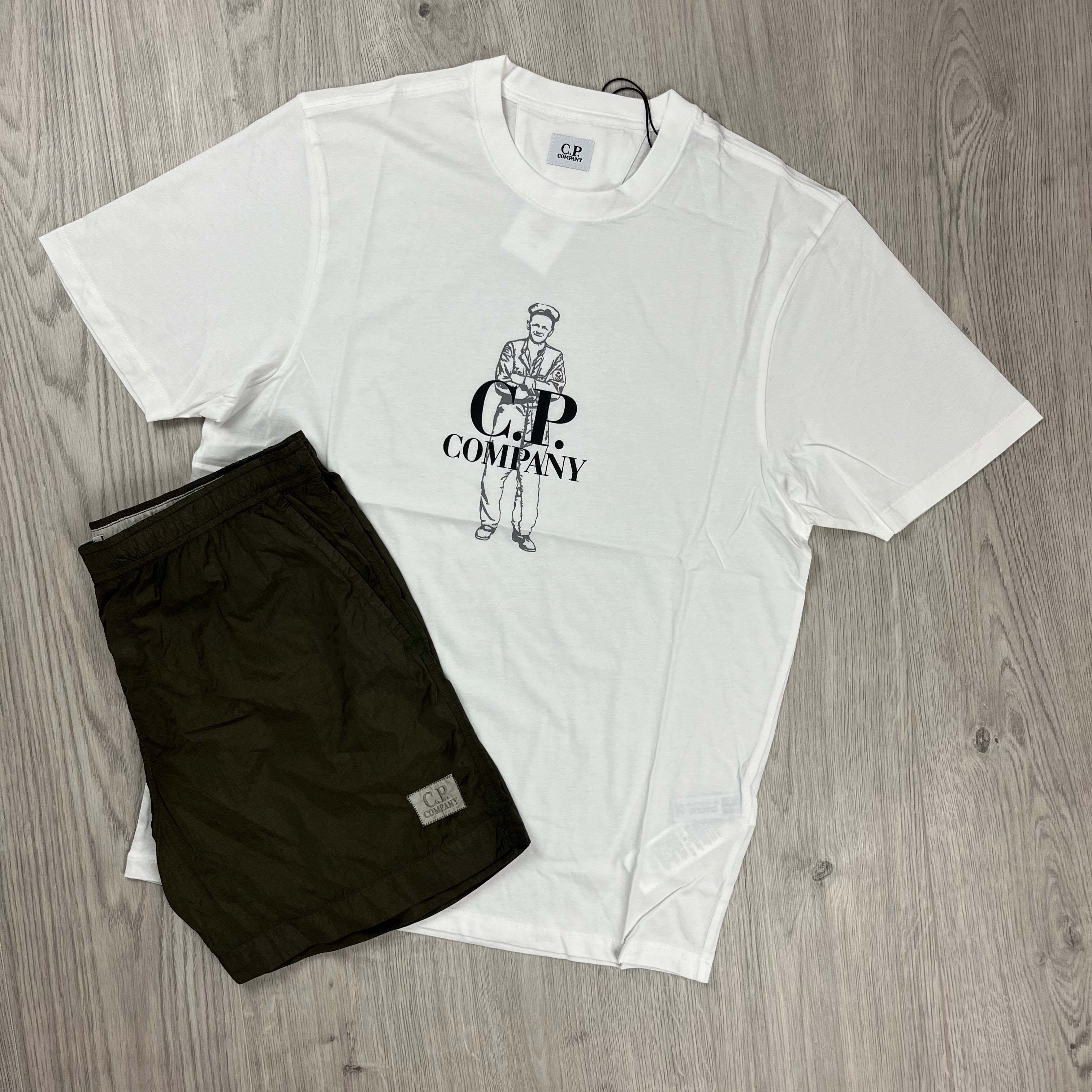 CP Company Holiday Set - White/Ivy Green