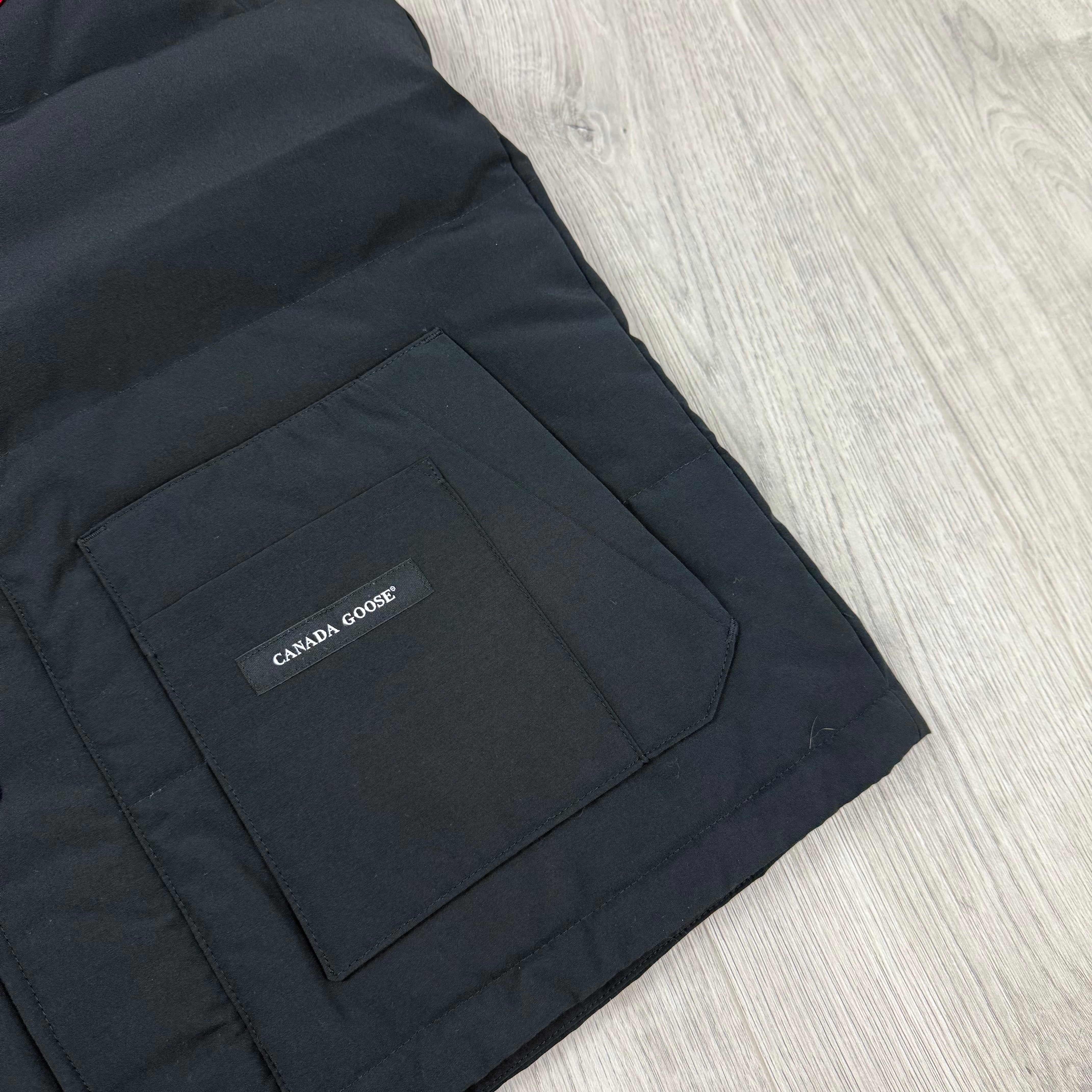 Men's Canada Goose Freestyle Crew Gilet in Black. On sale at Open Attire.