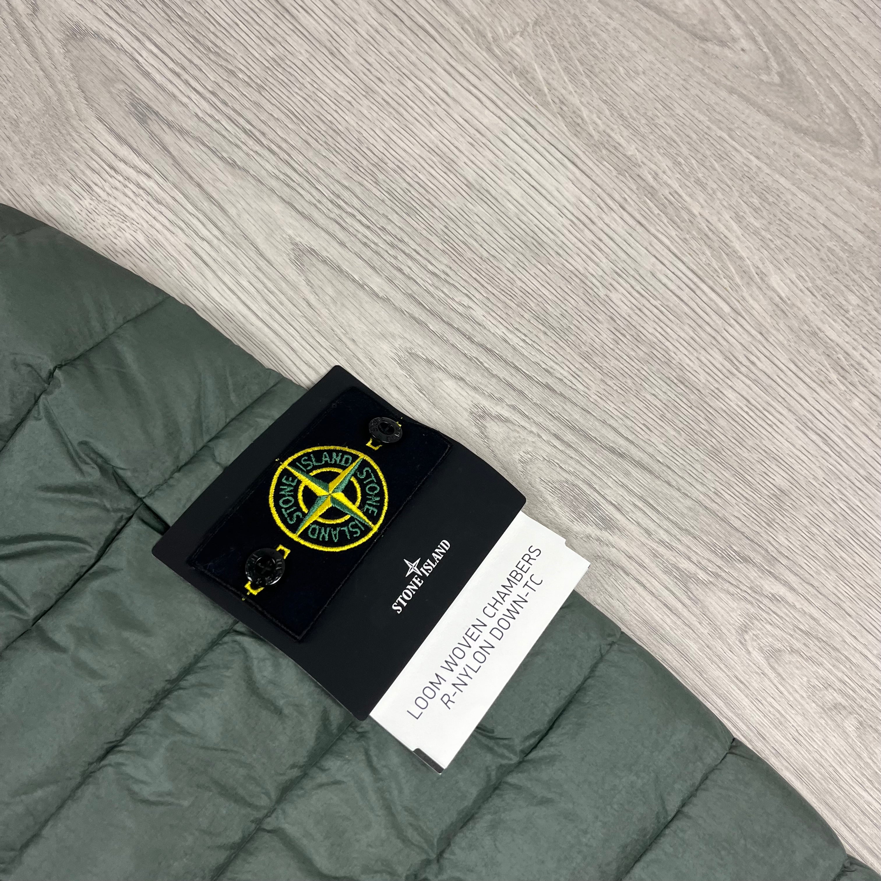 Stone Island Woven Down Jacket - Musk