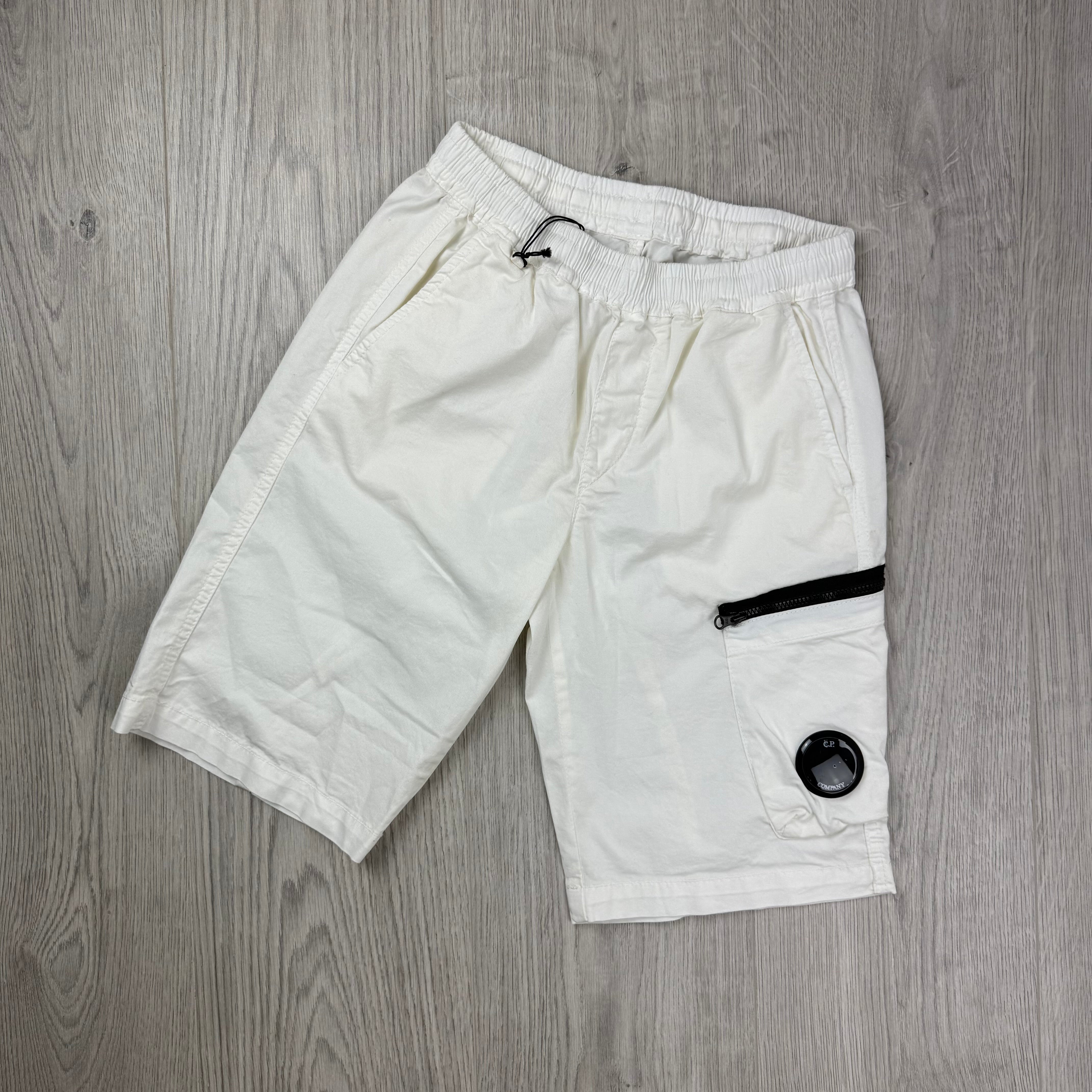 CP Company Junior Cargo Shorts - White