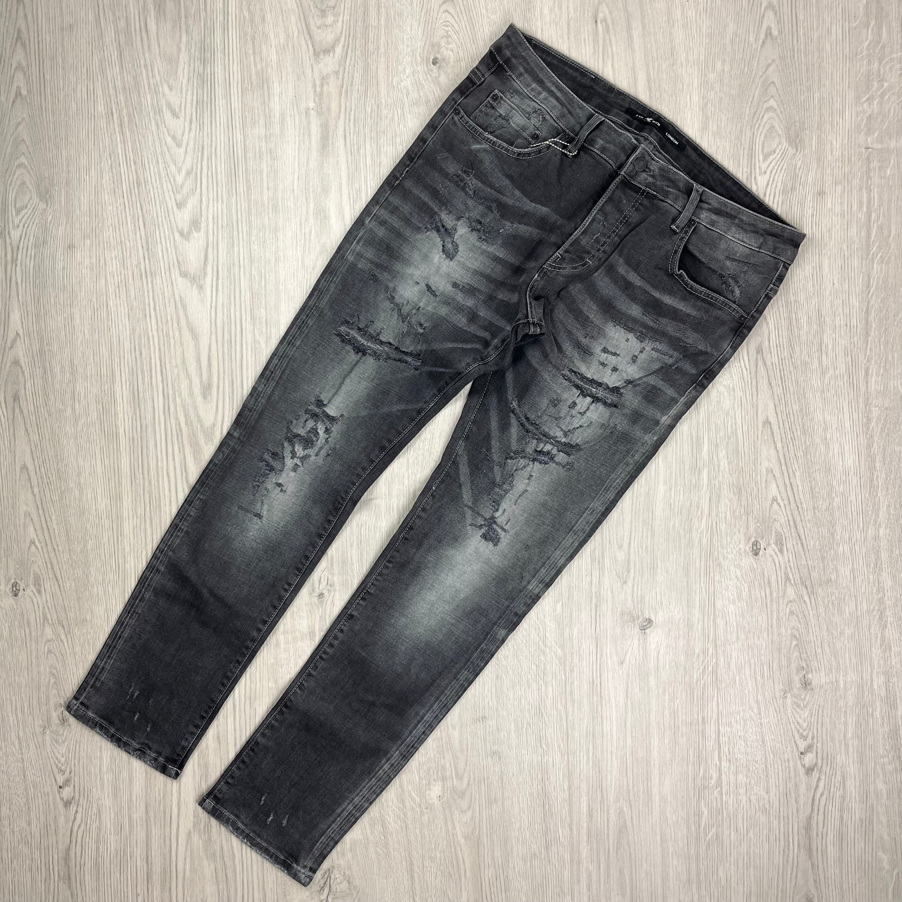 7TH HVN Slim Jeans - Black