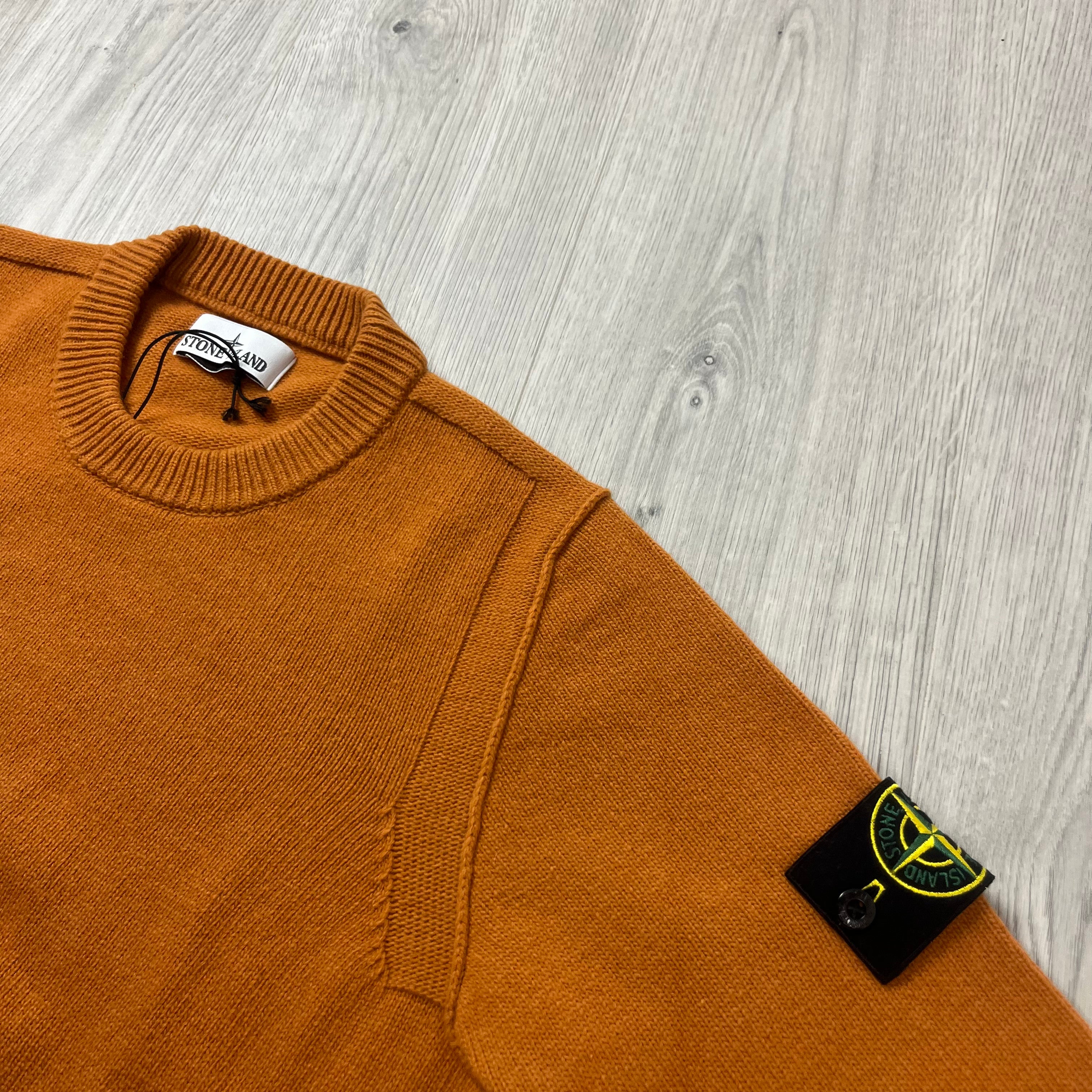 Stone Island Knit Sweatshirt Orange