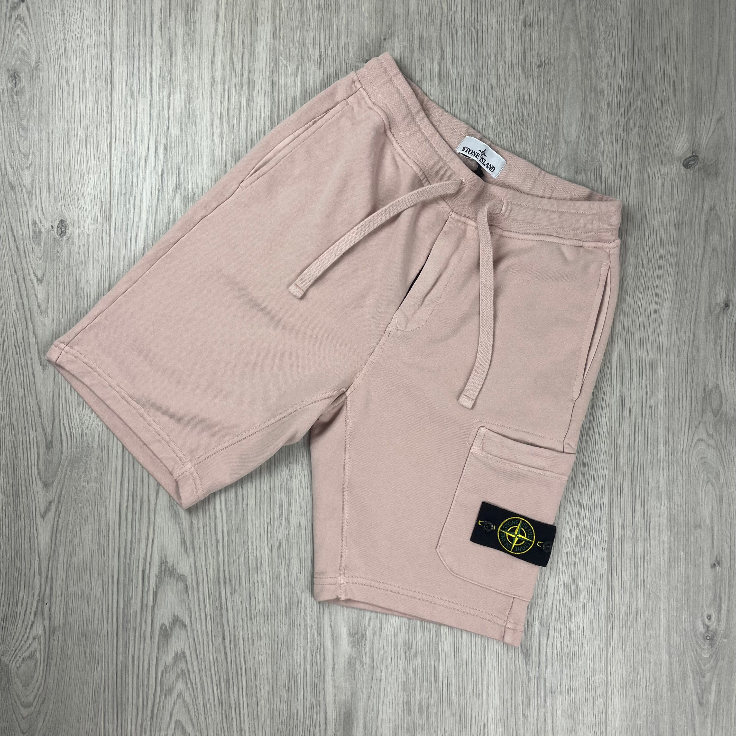 Stone Island Jersey Shorts - Rose
