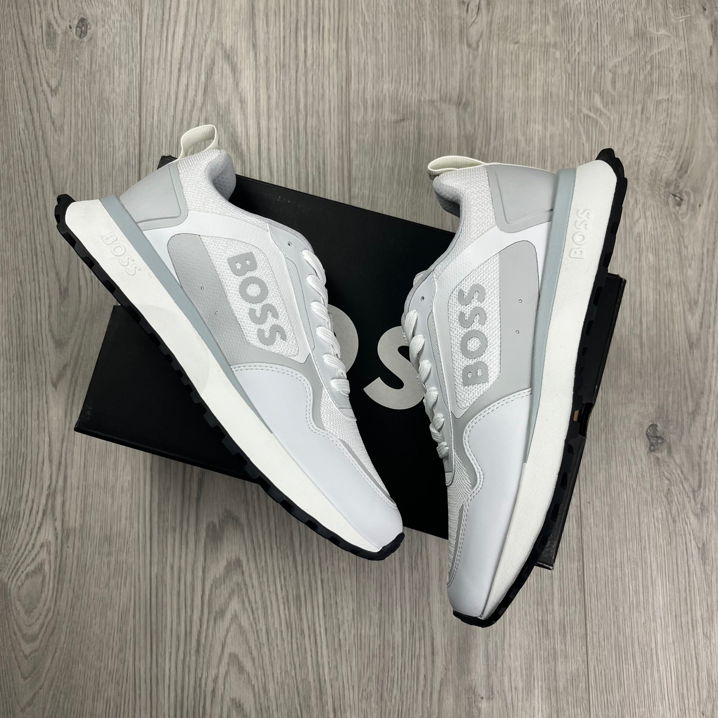 Hugo Boss 'Jonah' Sneakers in White. On sale at Open Attire. 