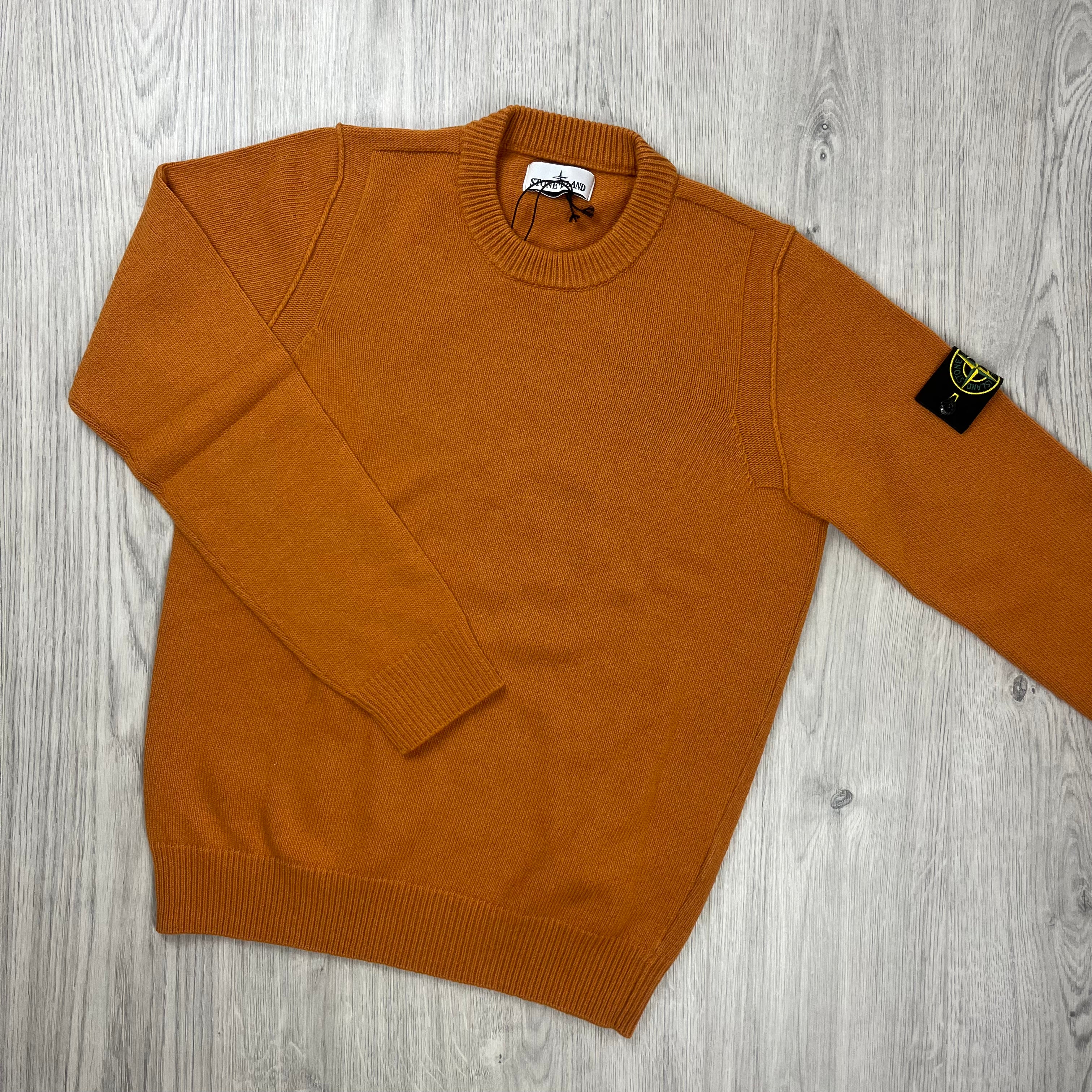 Stone Island Knit Sweatshirt Orange