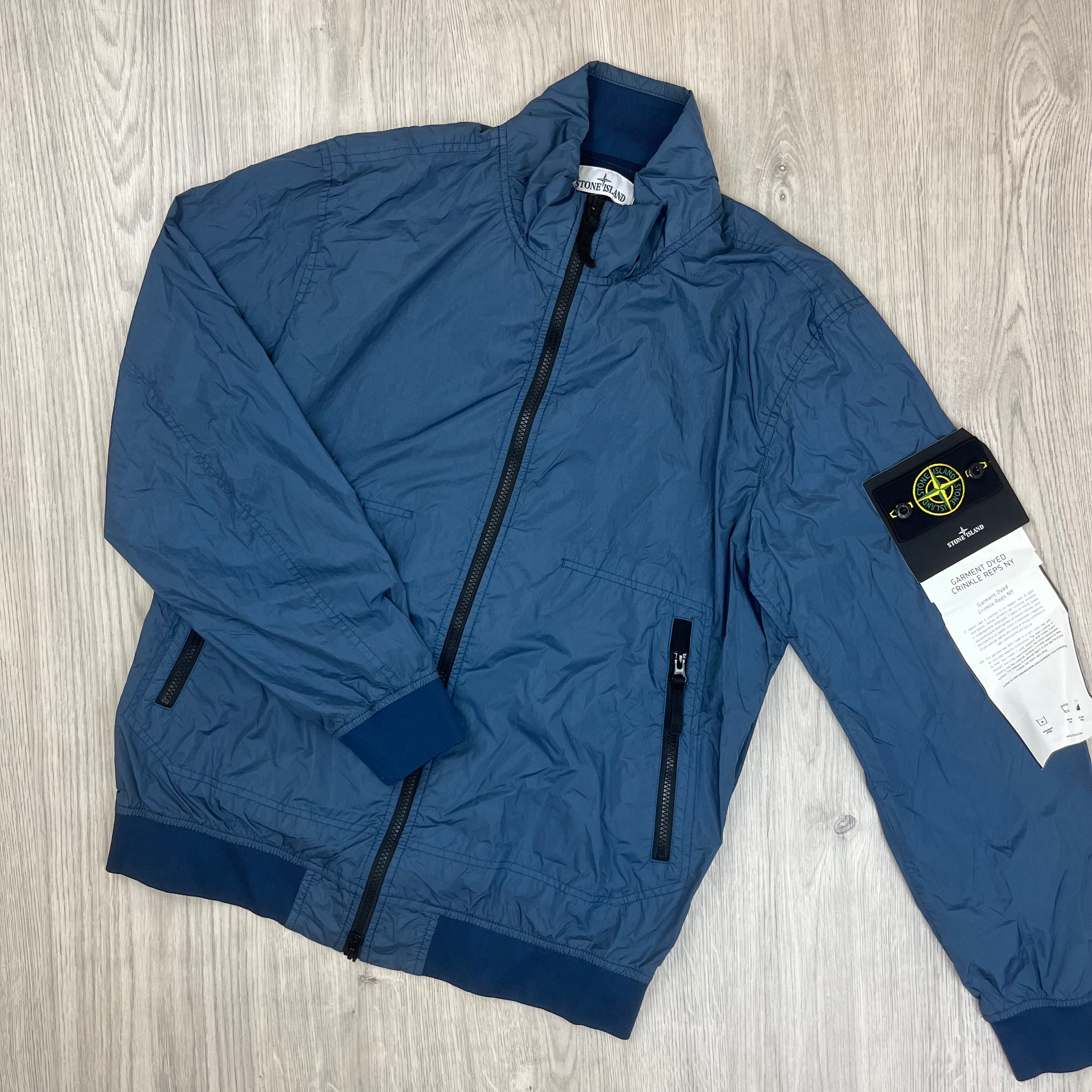 Stone Island Crinkle Reps Jacket - Avio Blue