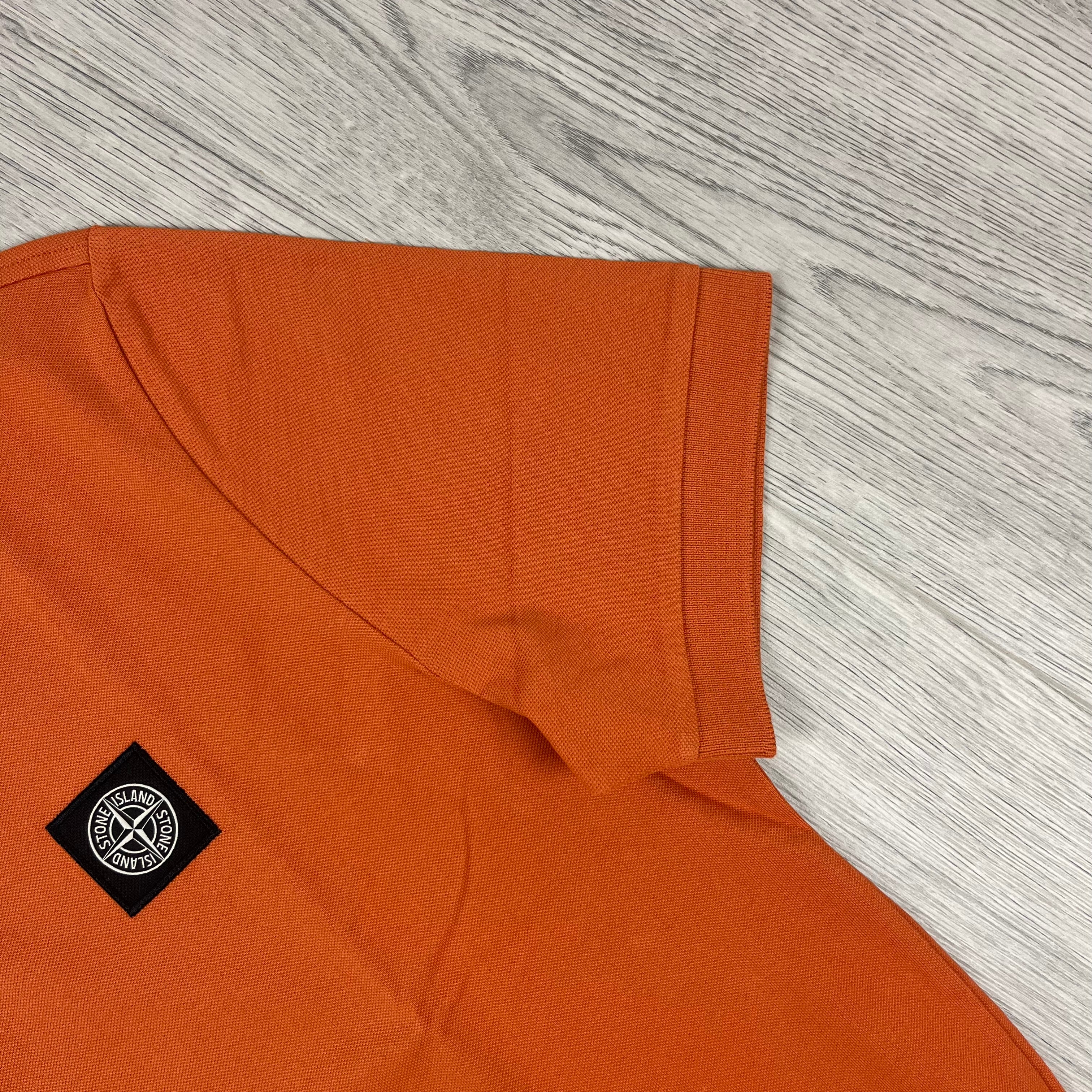 Stone Island Patch Polo Shirt - Sienna