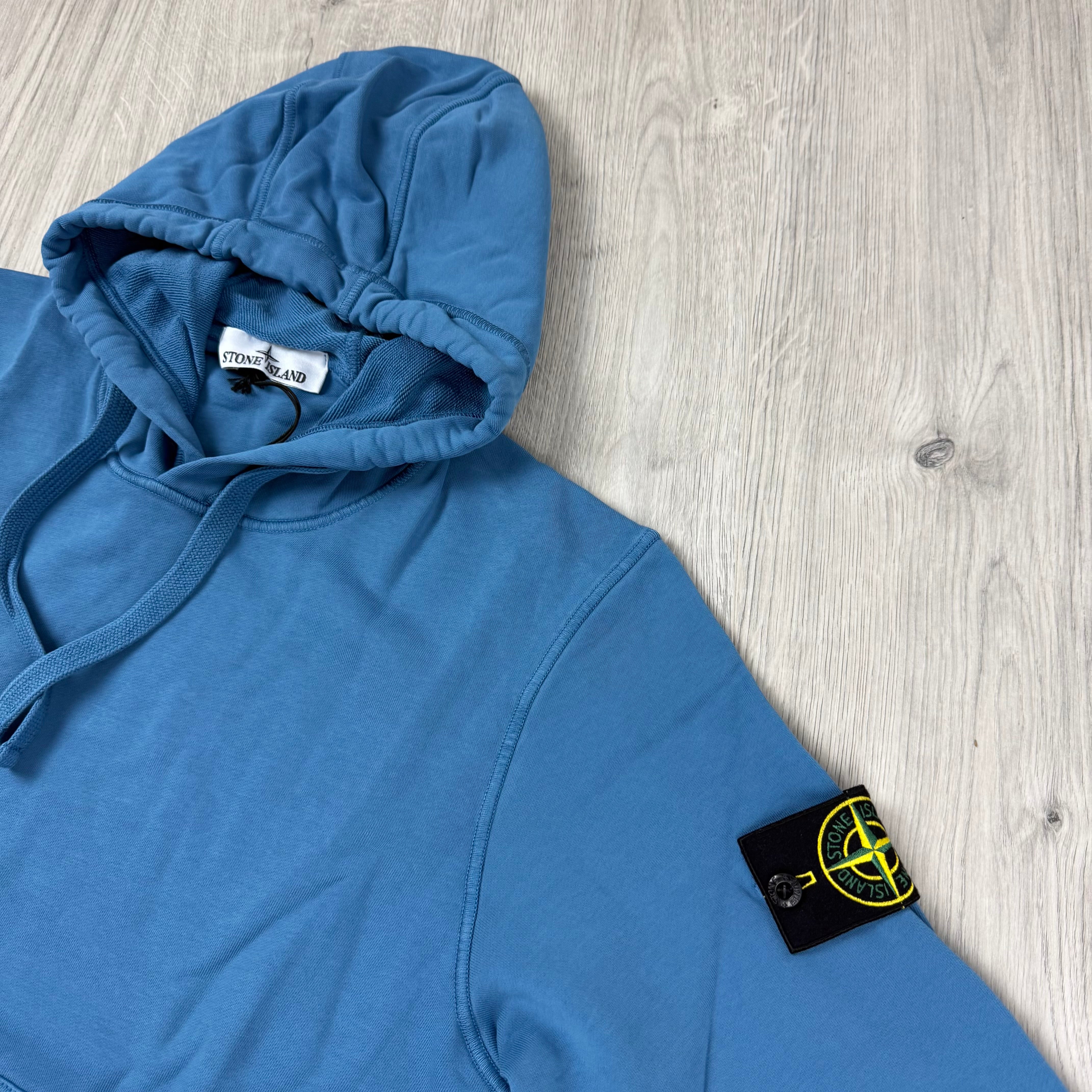 Stone Island Dyed Hoodie - Steel Blue