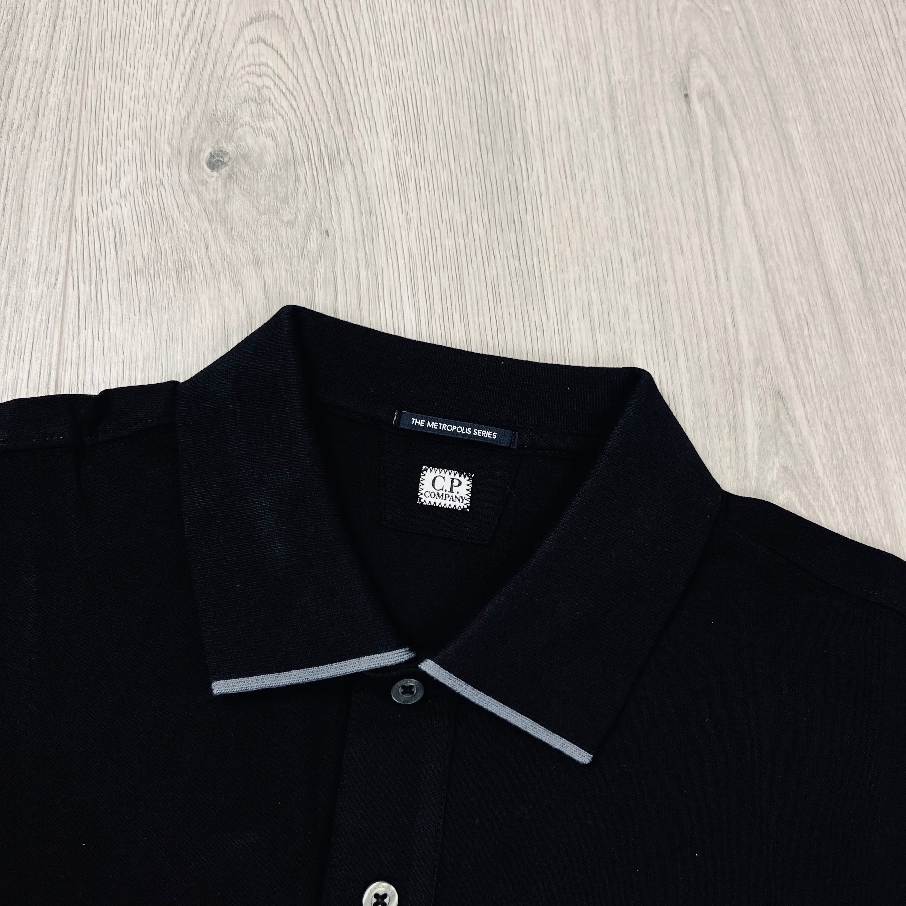 CP Company Metropolis Polo Shirt - Black