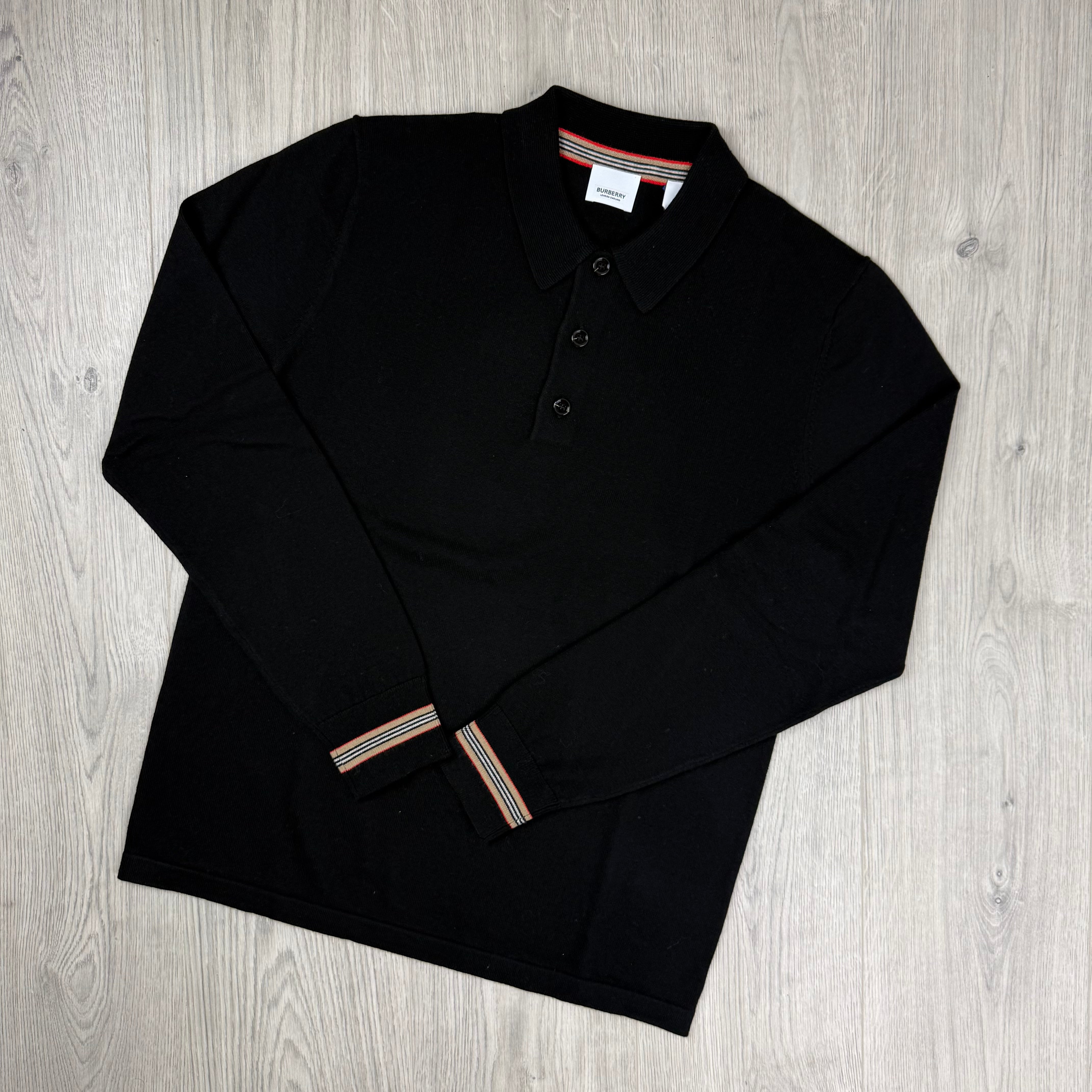 Burberry 'Pace' Knit Polo Shirt - Black